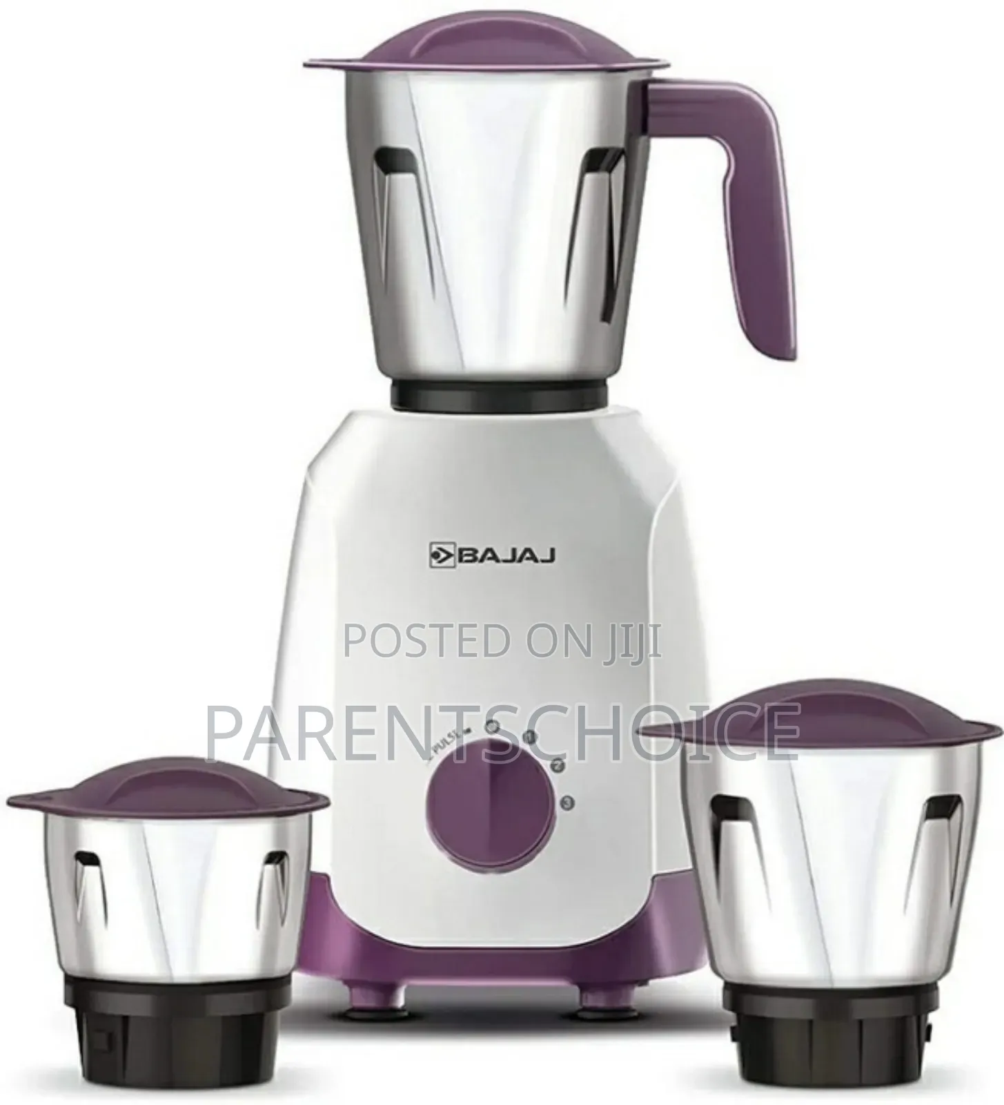 Bajaj Ninja Series Carve 750 Mixer Grinder (3 Jars, White Purple