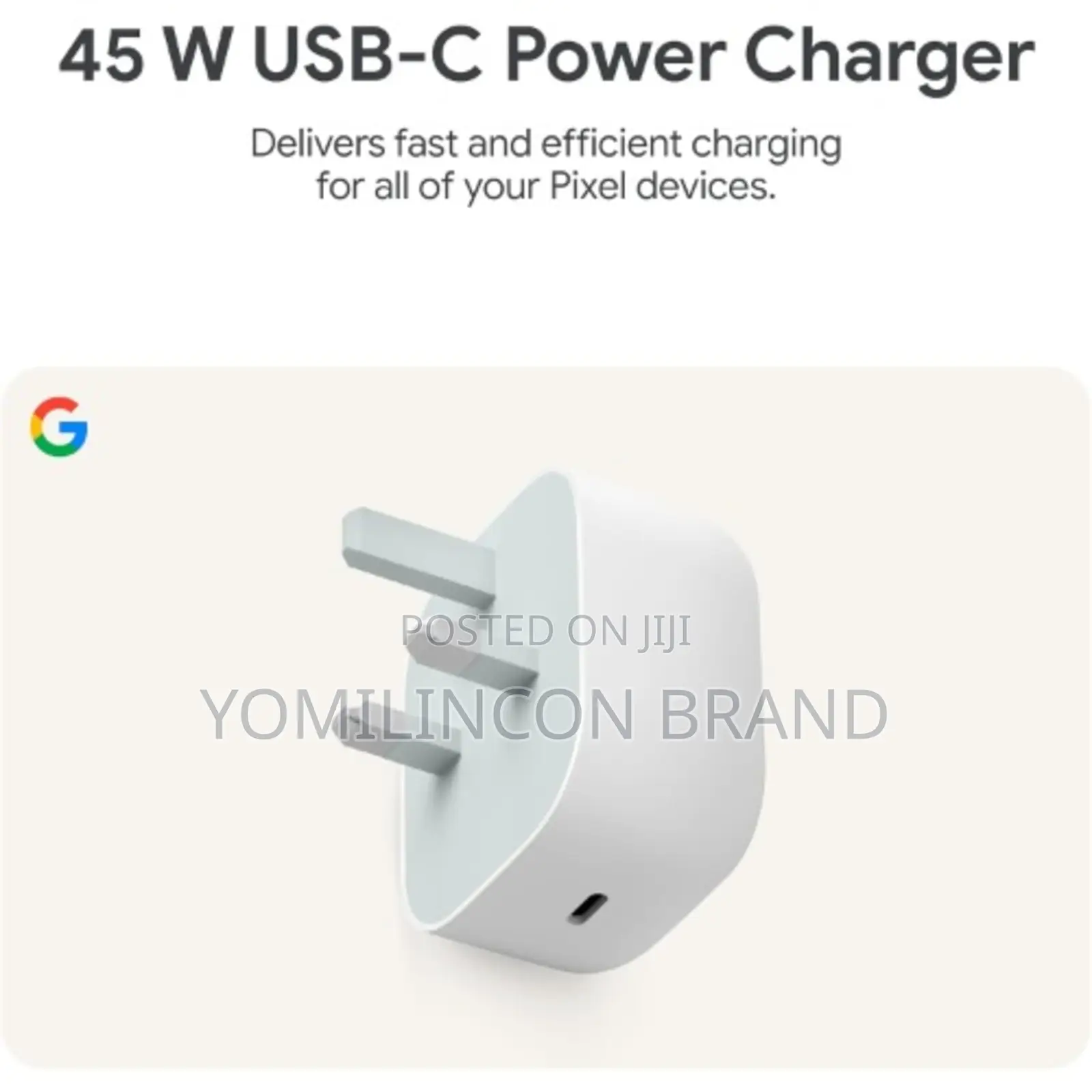 Google Pixel 45w Usb-C Power Charging Adapter