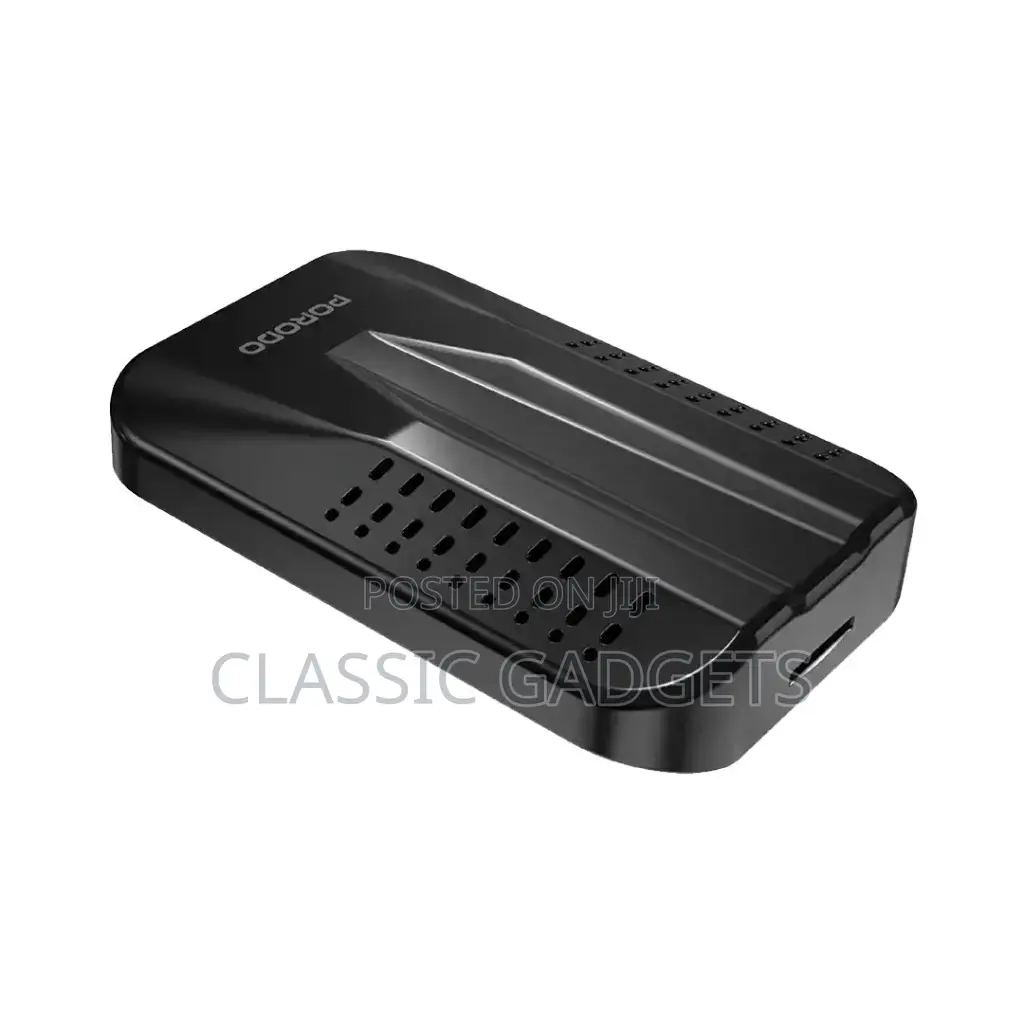 Porodo Lfs114 Wireless Carplay Supports Split Screen Adapter- Black