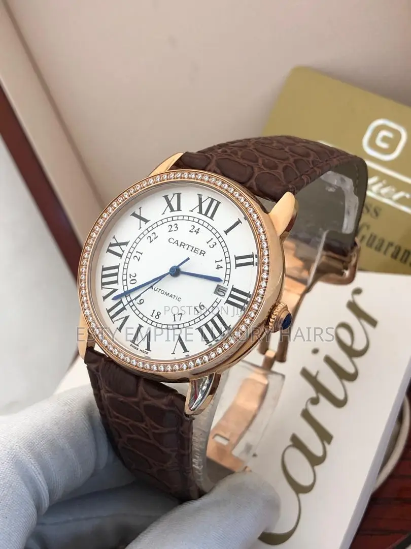 High Quality Cartier Automatic Engine Brown Strap