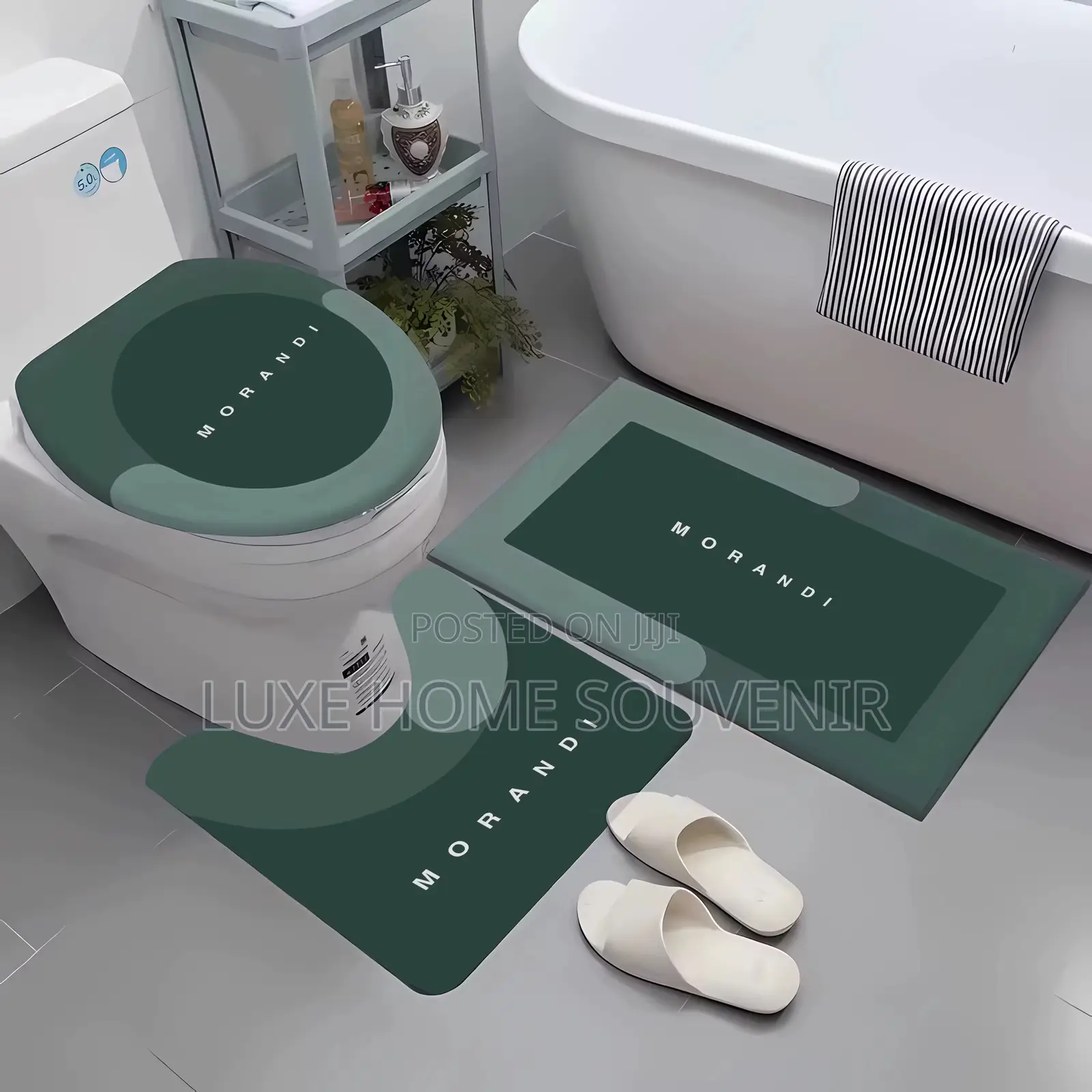 3pcs Bath Rug Set Toilet Mat