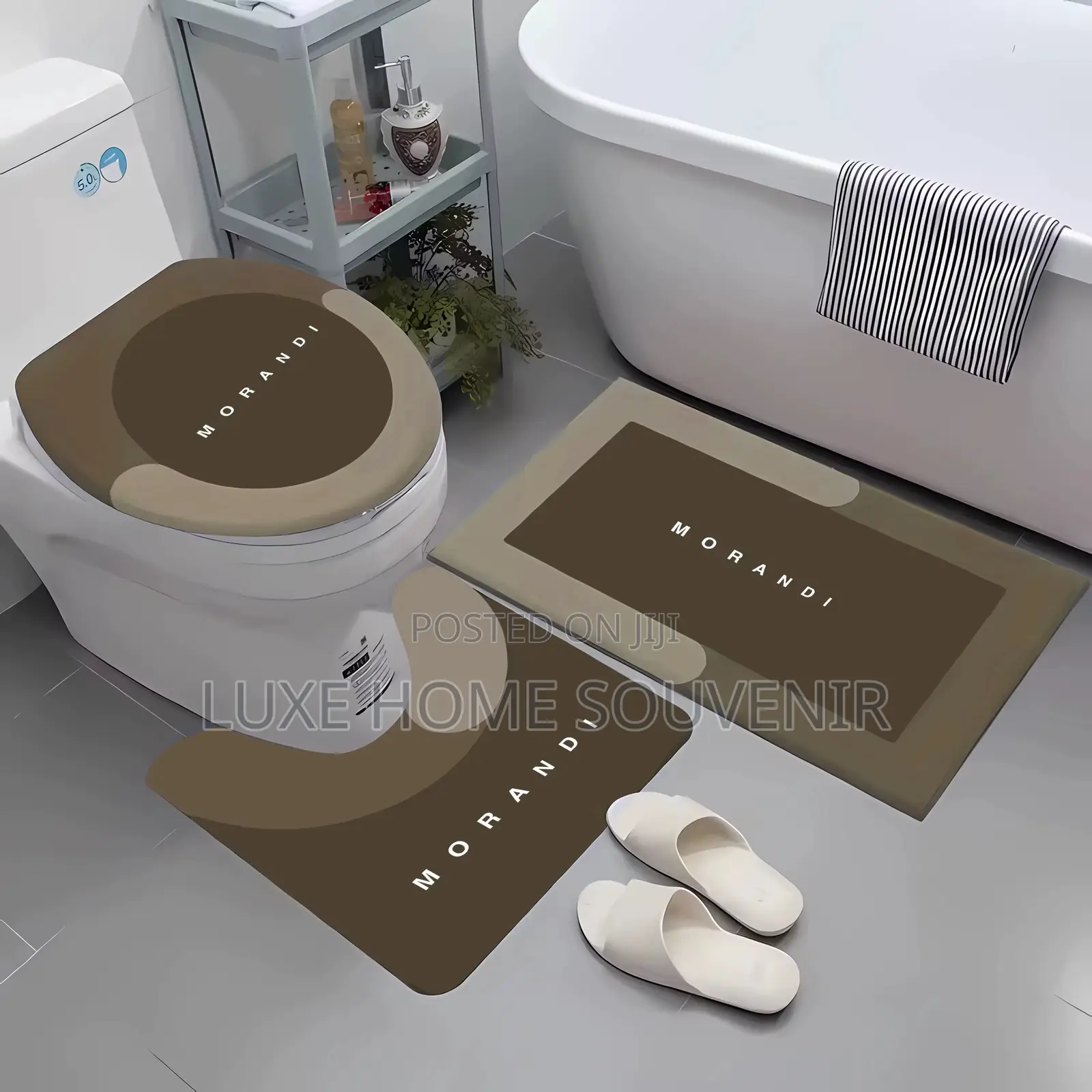 3pcs Bath Rug Set Toilet Mat