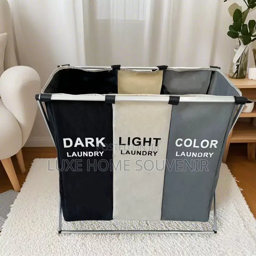 Dark Light Color Lundry Basket / 3 in 1 Lundry Bag