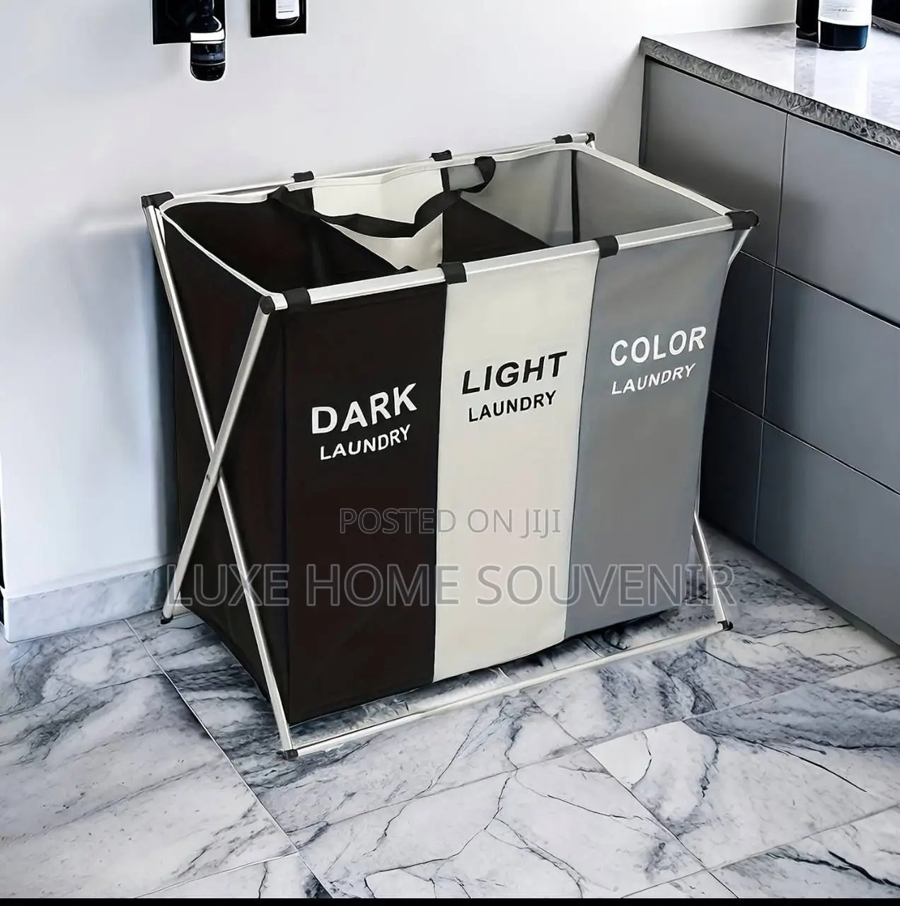 Dark Light Color Lundry Basket / 3 in 1 Lundry Bag