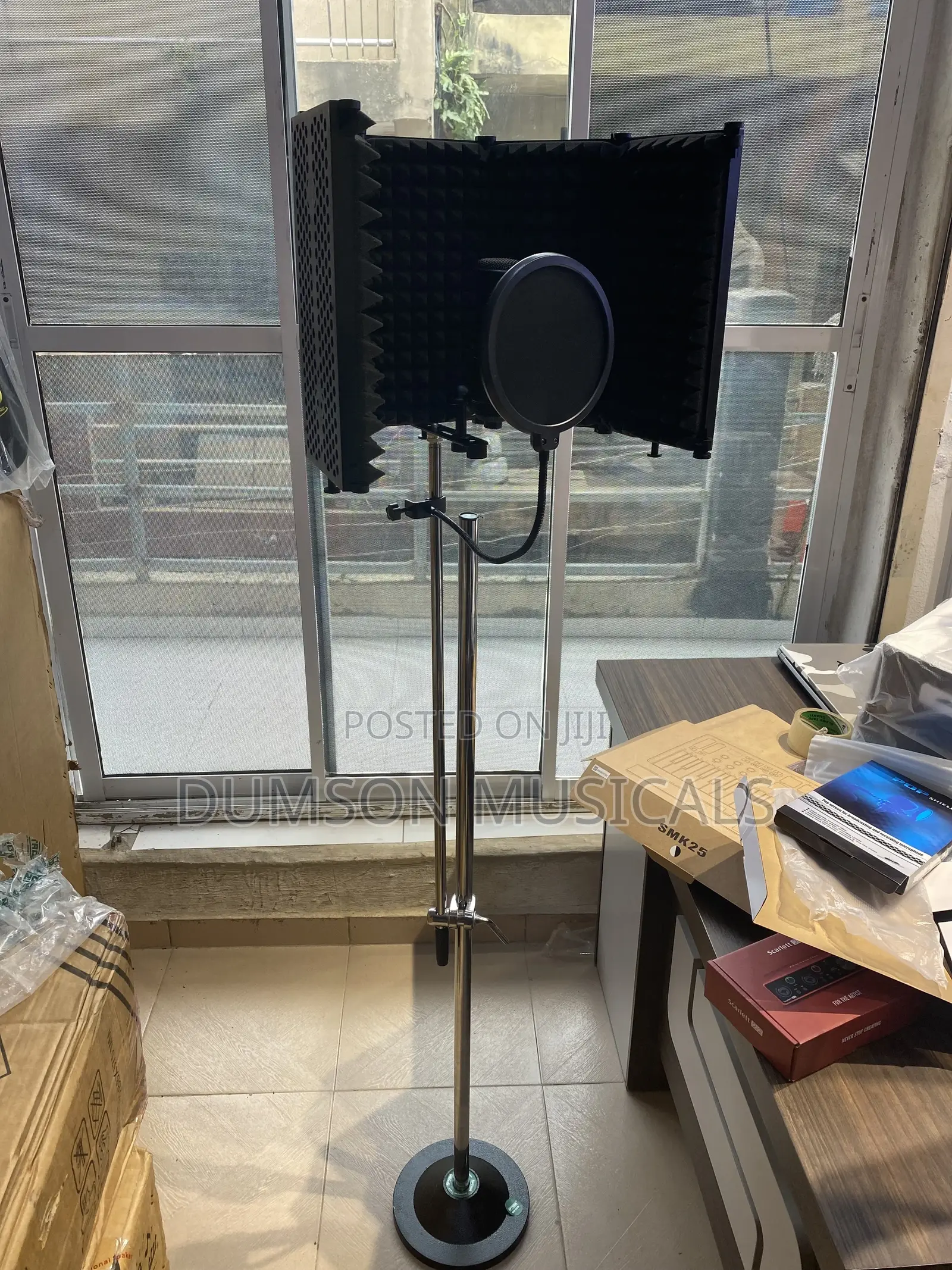 At2020 Studio Mic Studio Mic Stand And Vocals Booths Combo