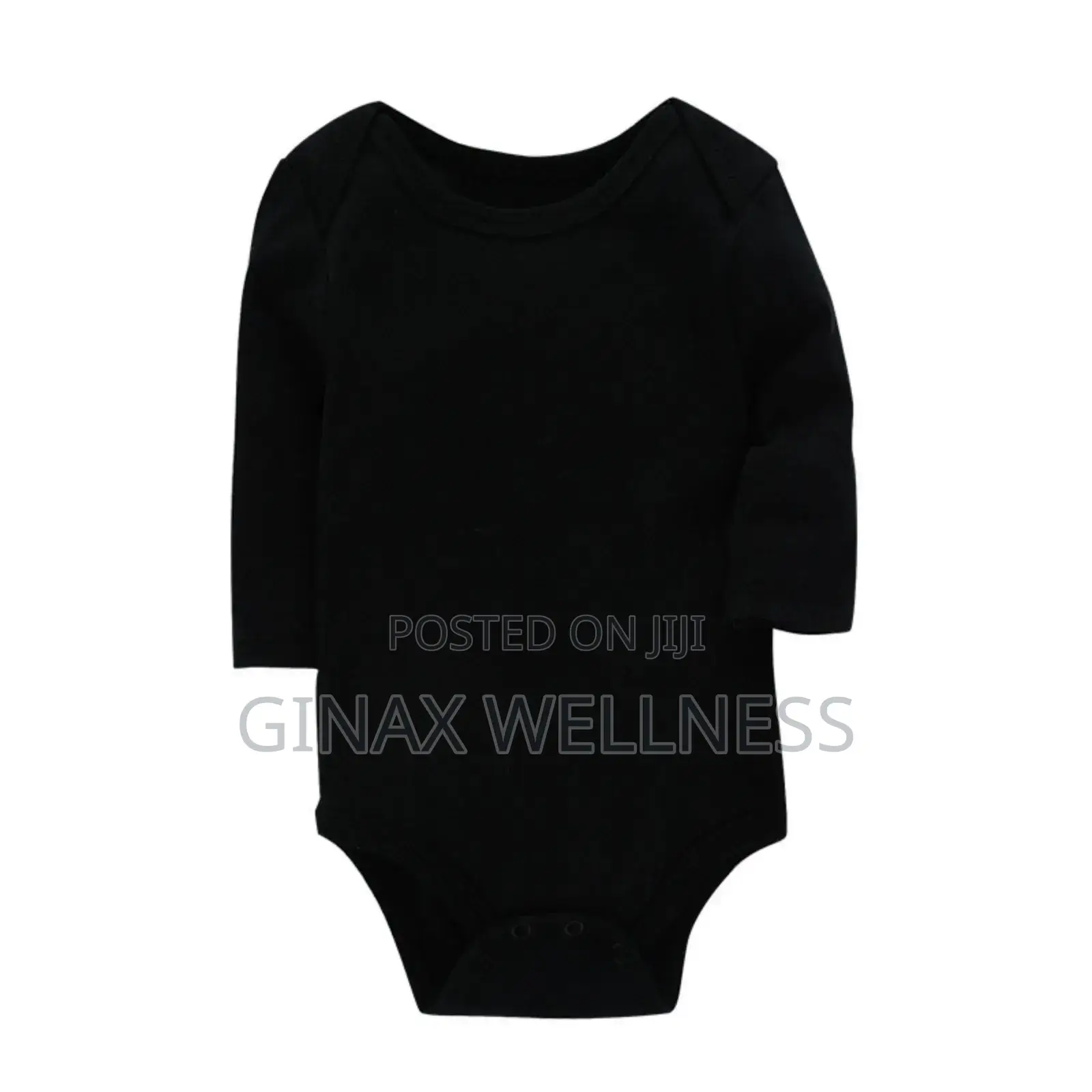 Plain Long-Sleeve Baby Bodysuit (For 0-12 Months Old)