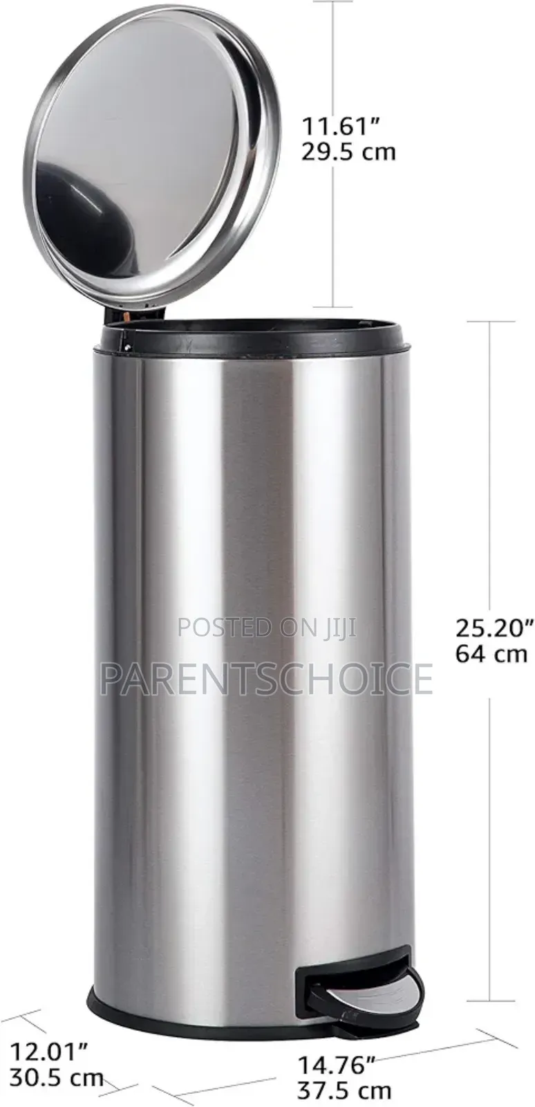 Stainless Steel Dustbin- 3l, 5l, 8l,12l, 20l, 30l, and 50l