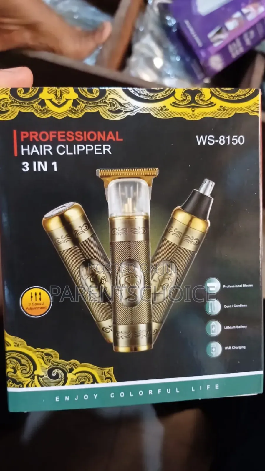 8150 Professional Rechargeable Hair Clipper - Cordless Grooming