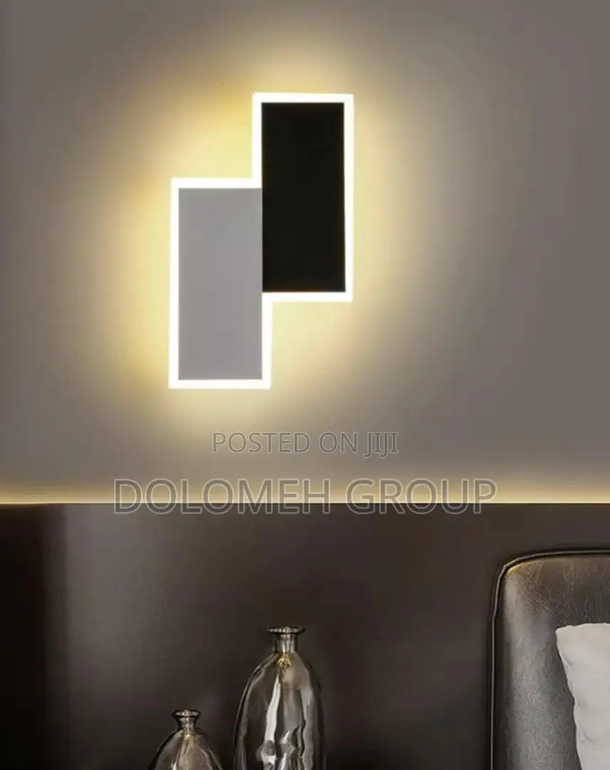 Led Light Wall Sconce Black and White Design