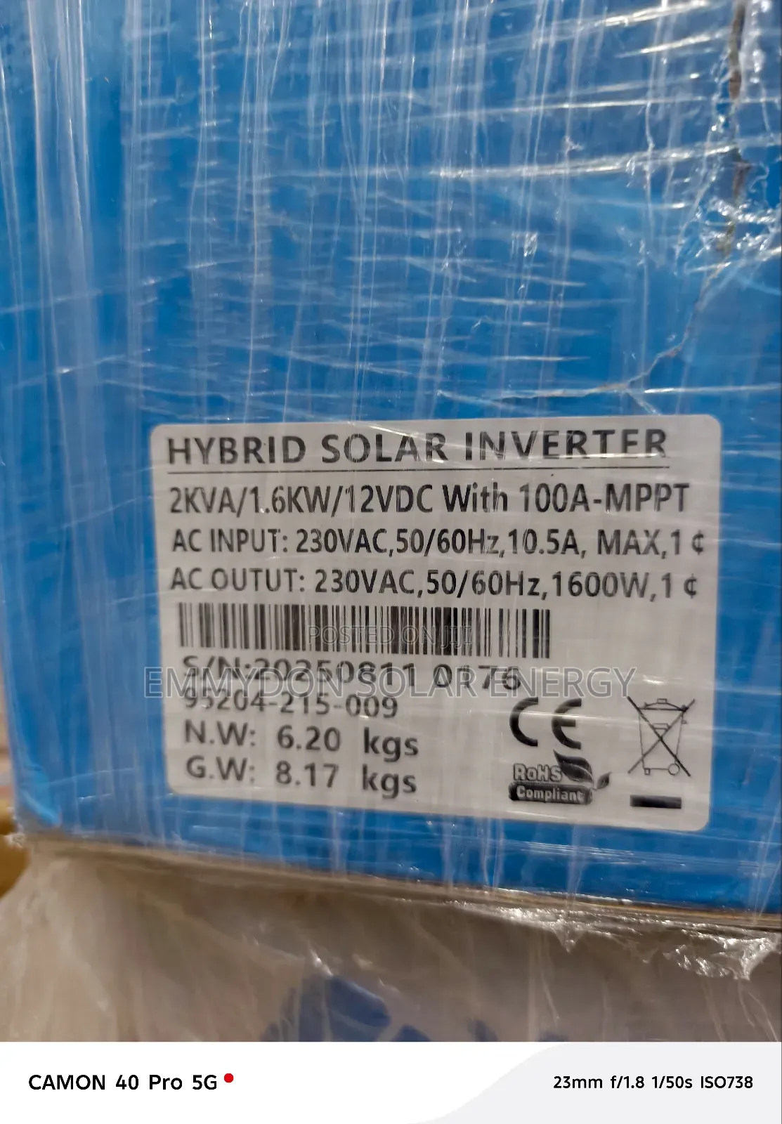 Yohako Inverter 1.6kva 12v Hybrid