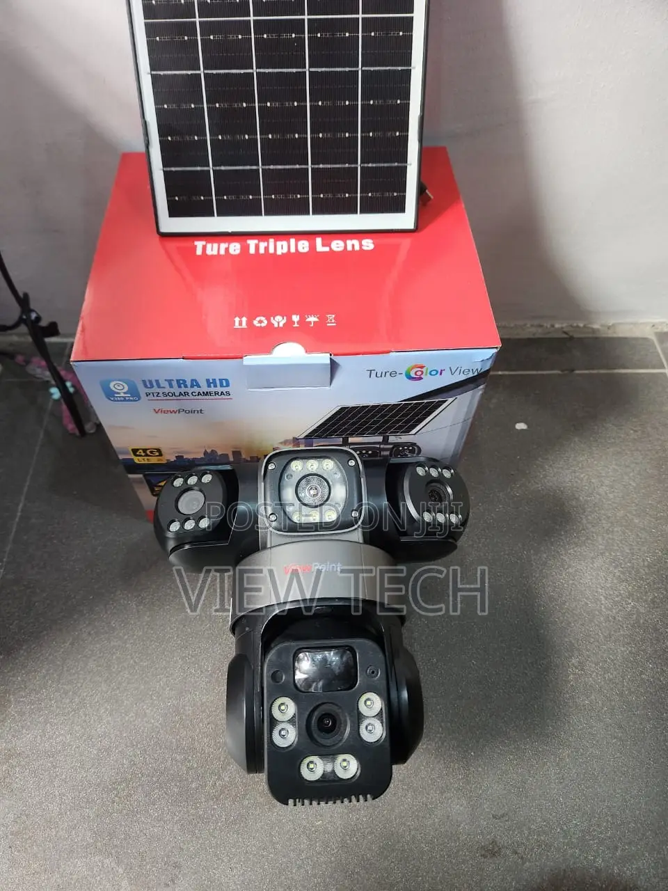 4g Triple Lens Solar Camera V380