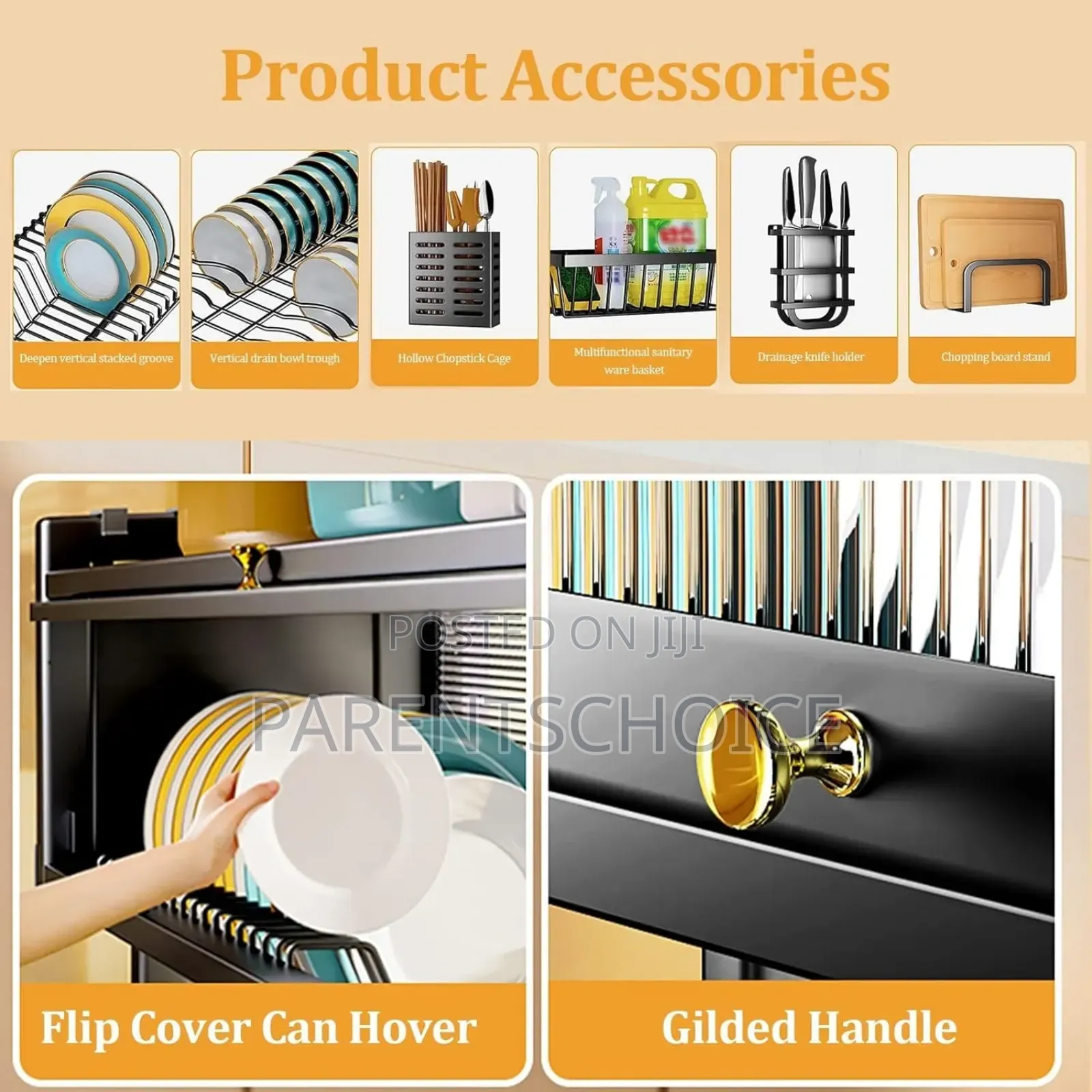 3-Layer Dish Drying Rack Over Sink