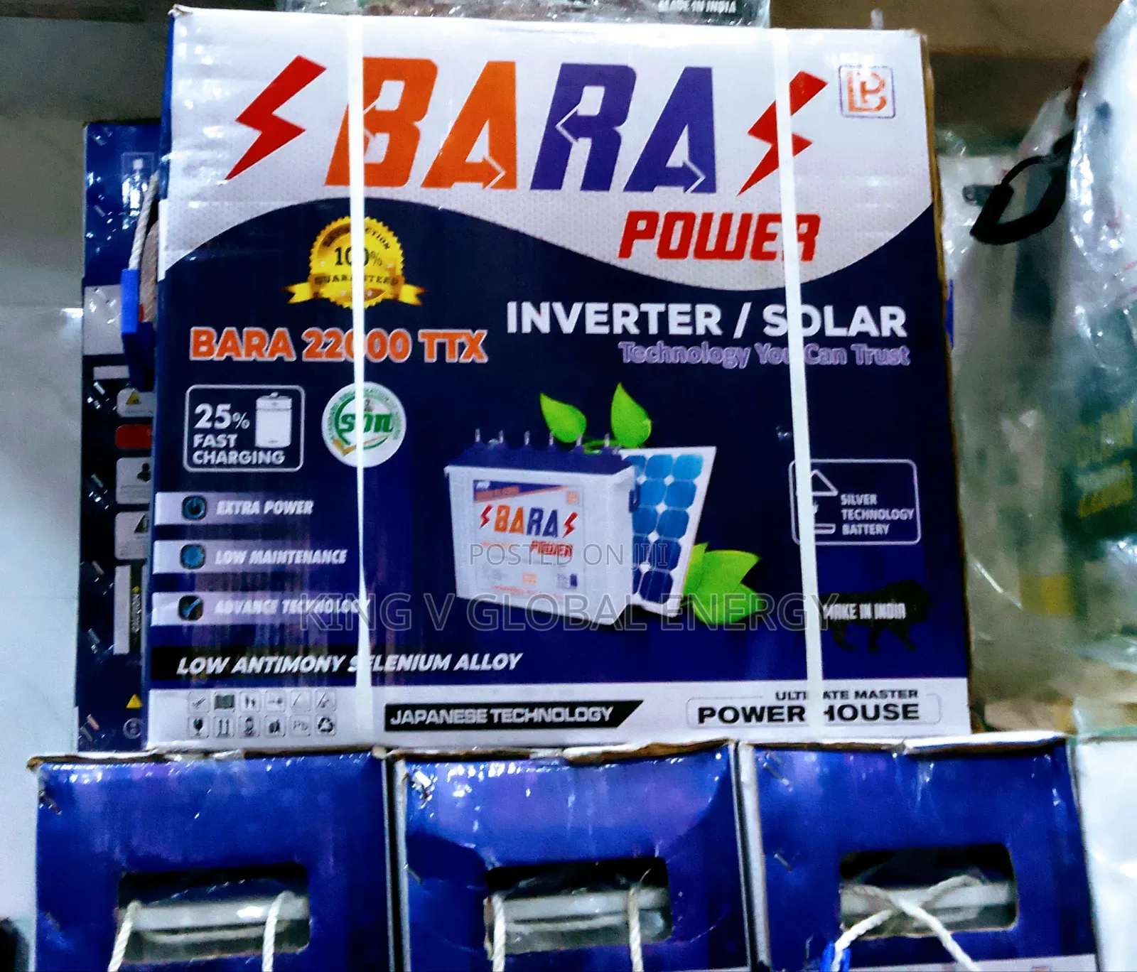 Bara Energy 220ah/12v Tall Tubular Battery
