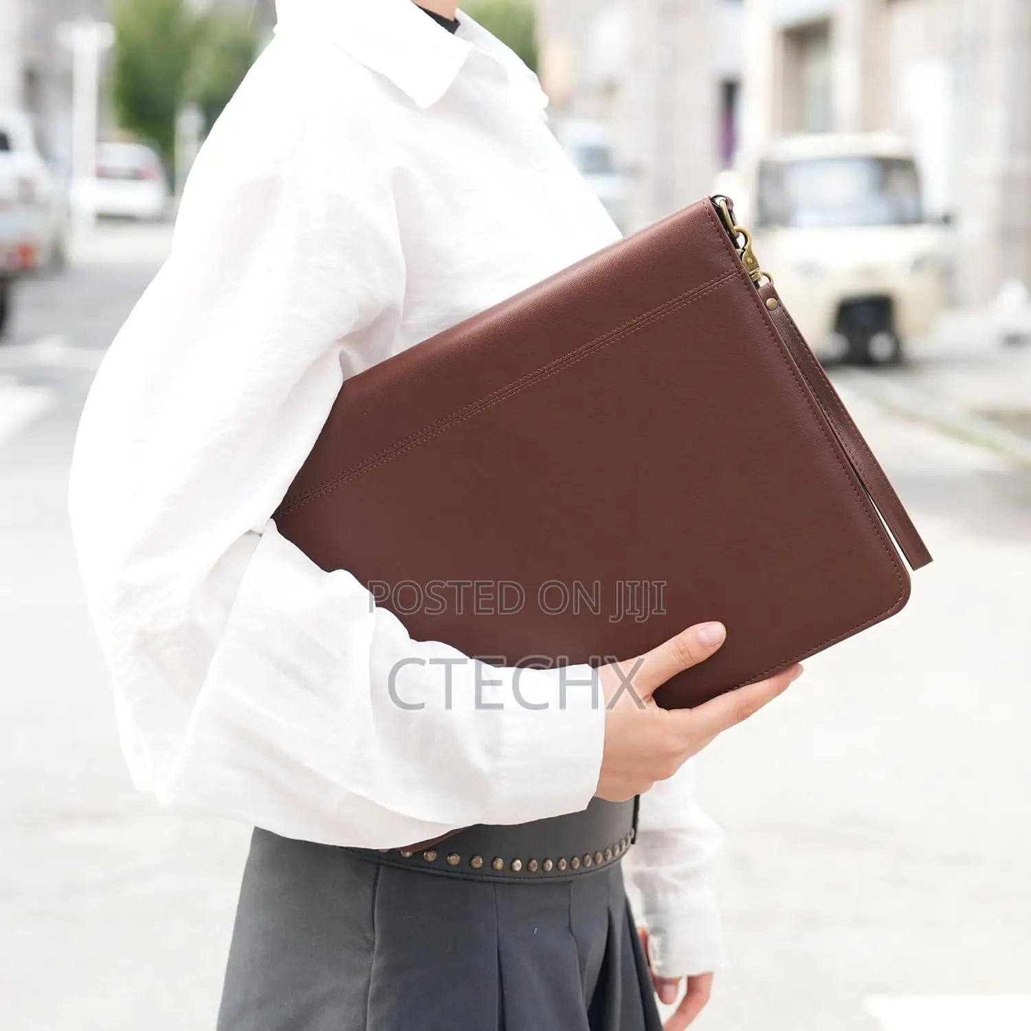 A4 Portfolio With Zipper- Leather Pu Padfolio With Detachable Binder