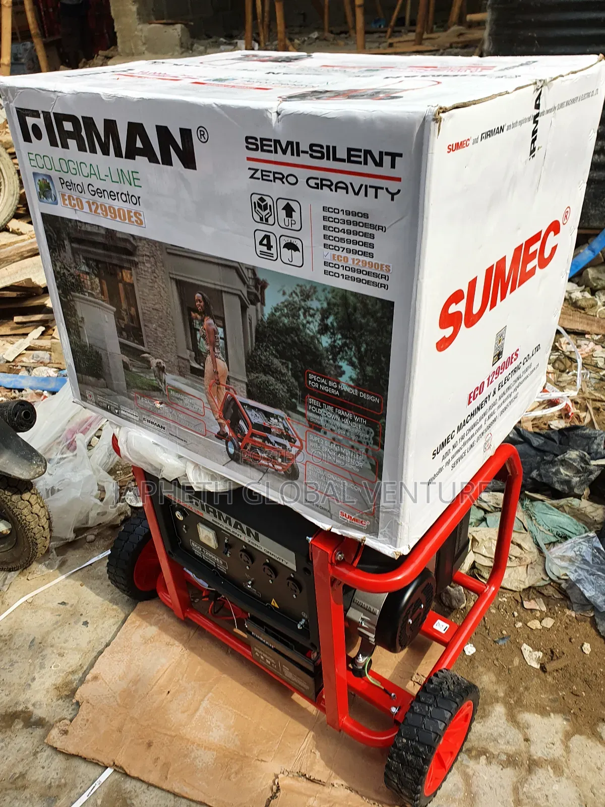 Firman 12990es Portable Generator With Big Wheels