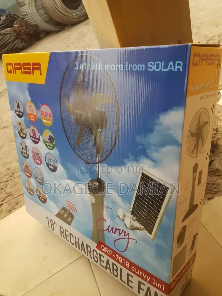 Qasa Rechargeable Fans With Panel and Without Panel