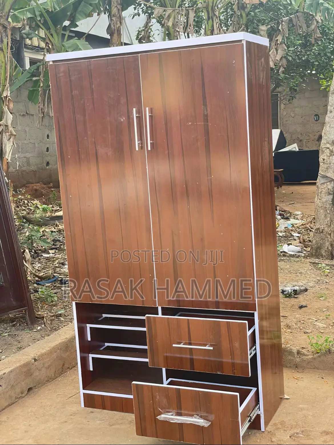 3ft by 6ft Wardrobe Brown