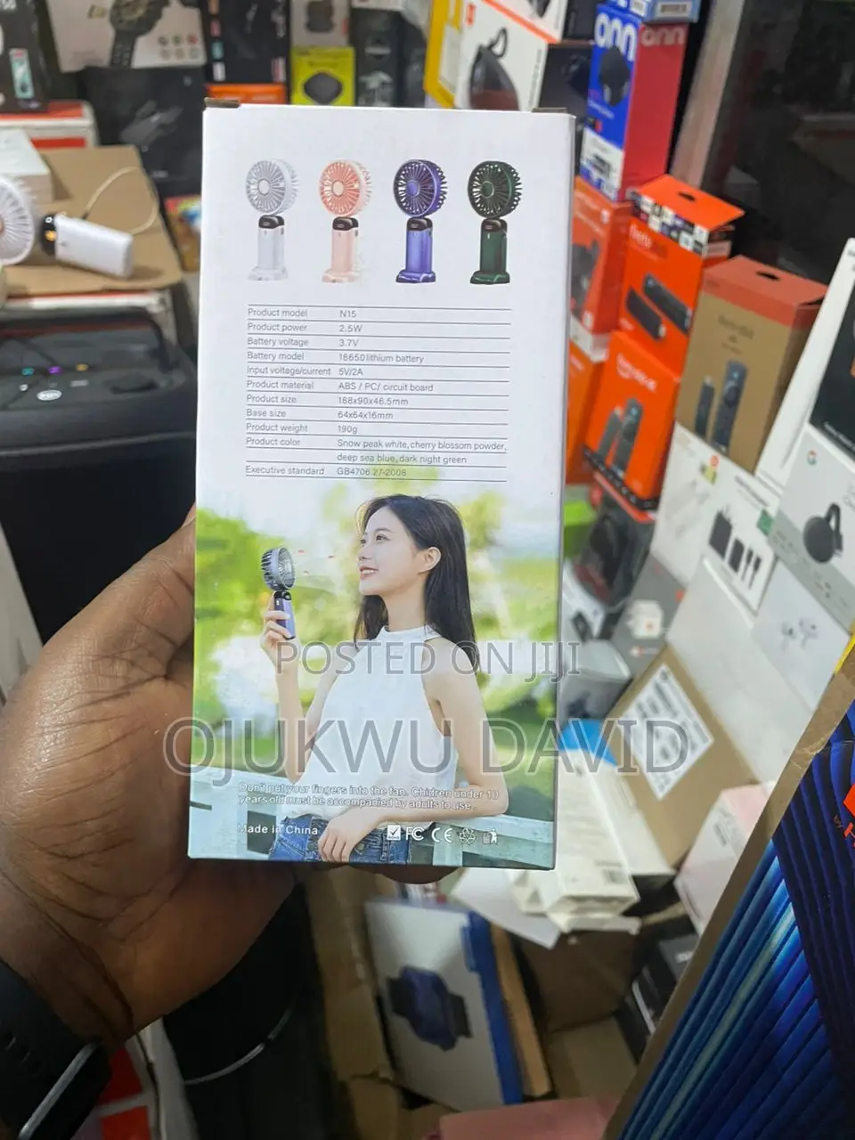 Rechargeable Led Display Hand Fan