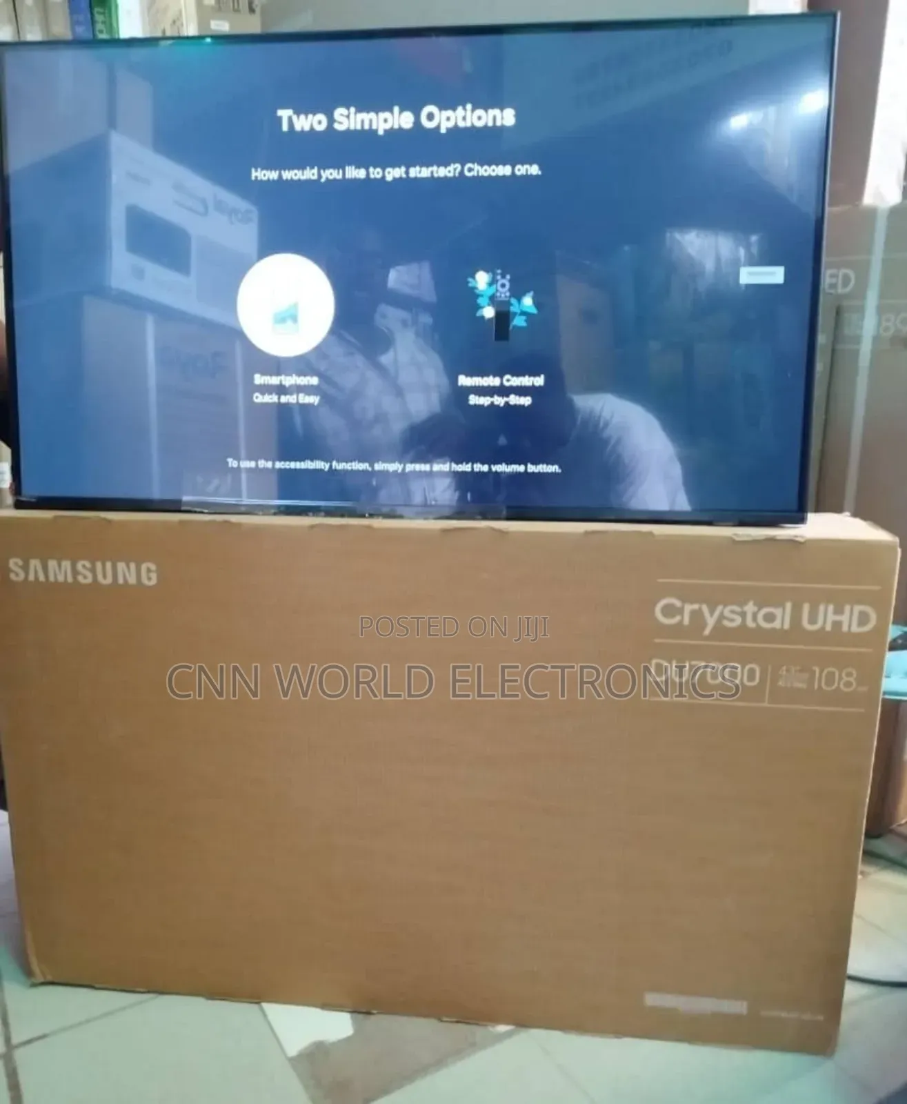 2025made Samsung Crystal 43"Inches Smart Flameless Netflix Youtube