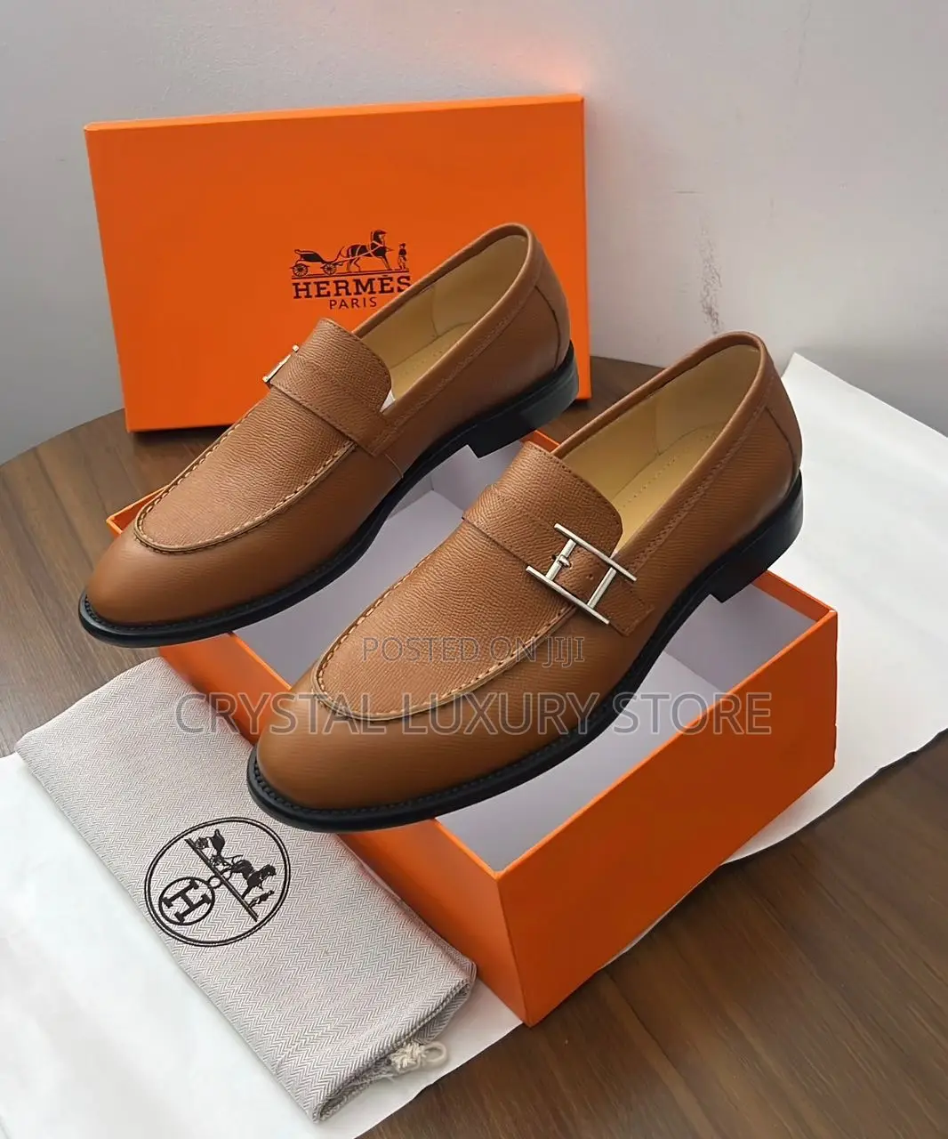Hermes Quality Luxury Men Genuine Leather Shoe