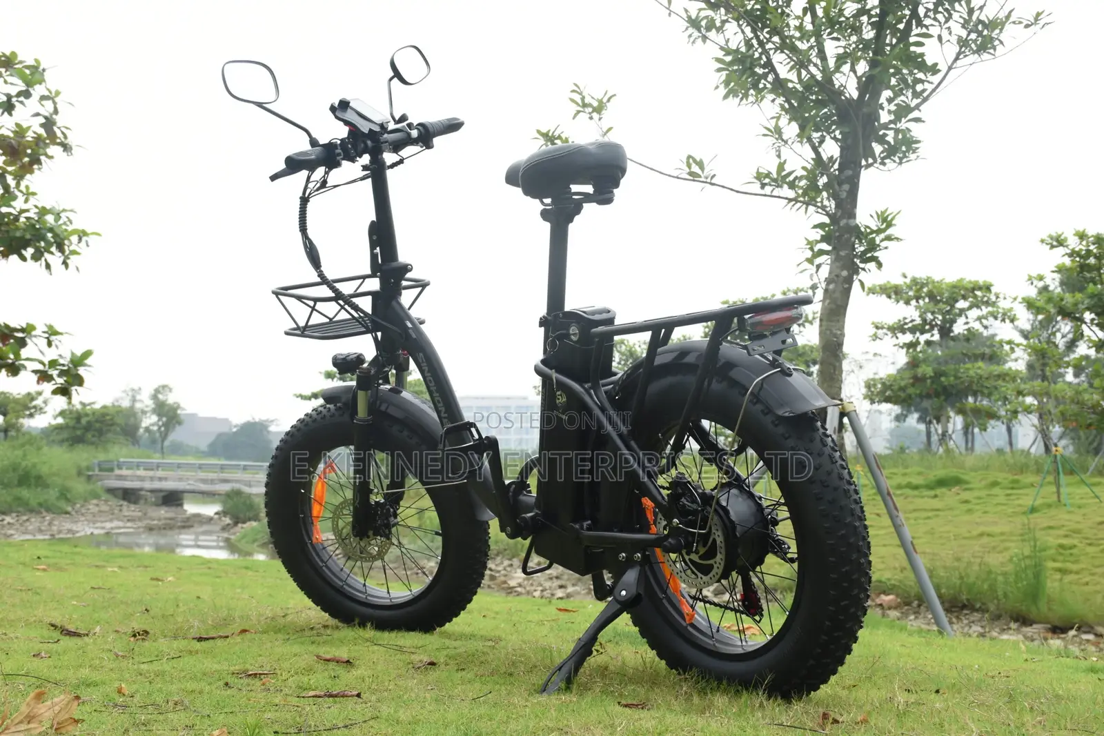 Big Fat Tire Foldable Electric Bicycle With 7 Gear Speed + Helmet