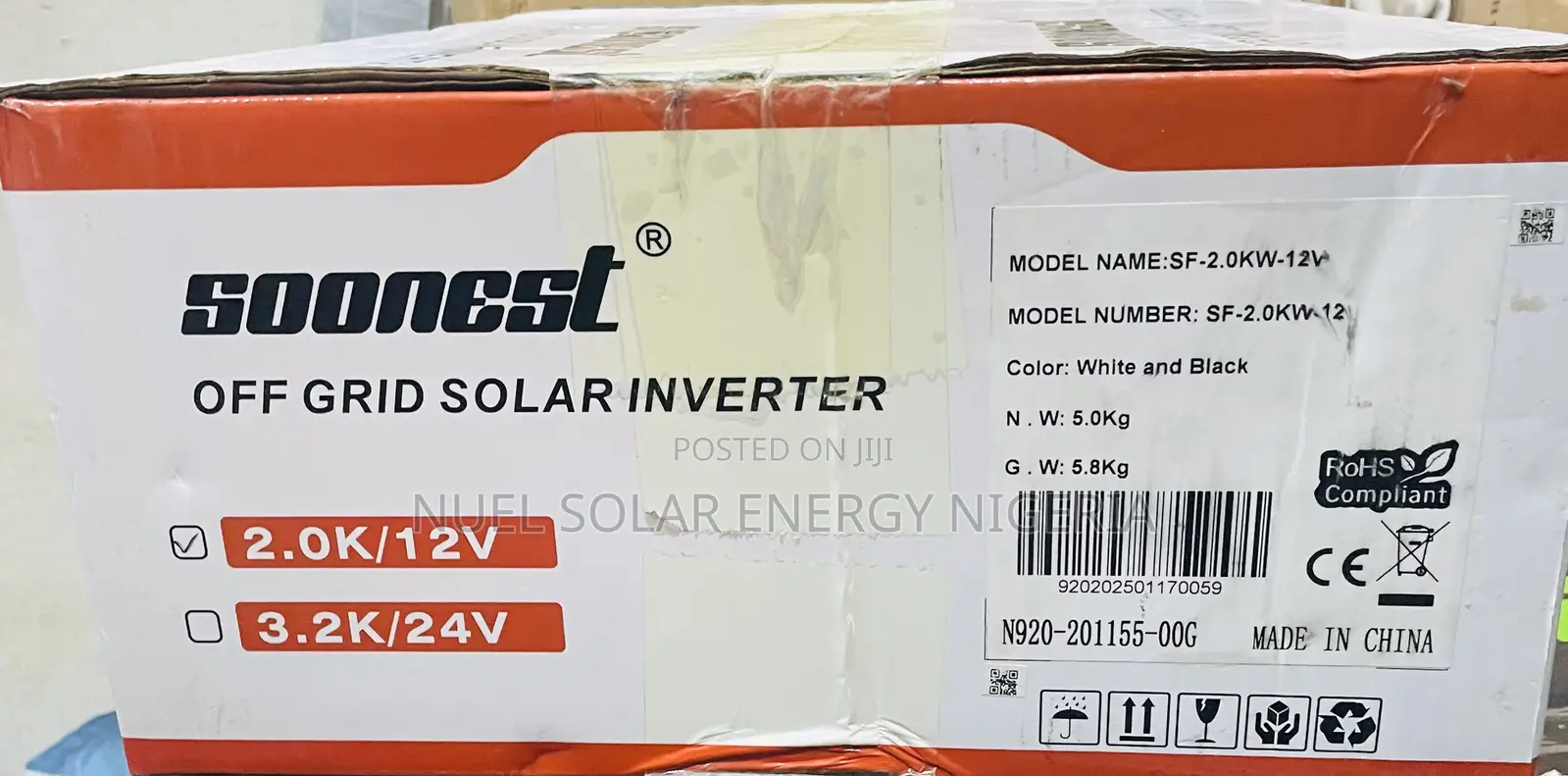2kva.12v Soonest Off Grid Solar Inverter