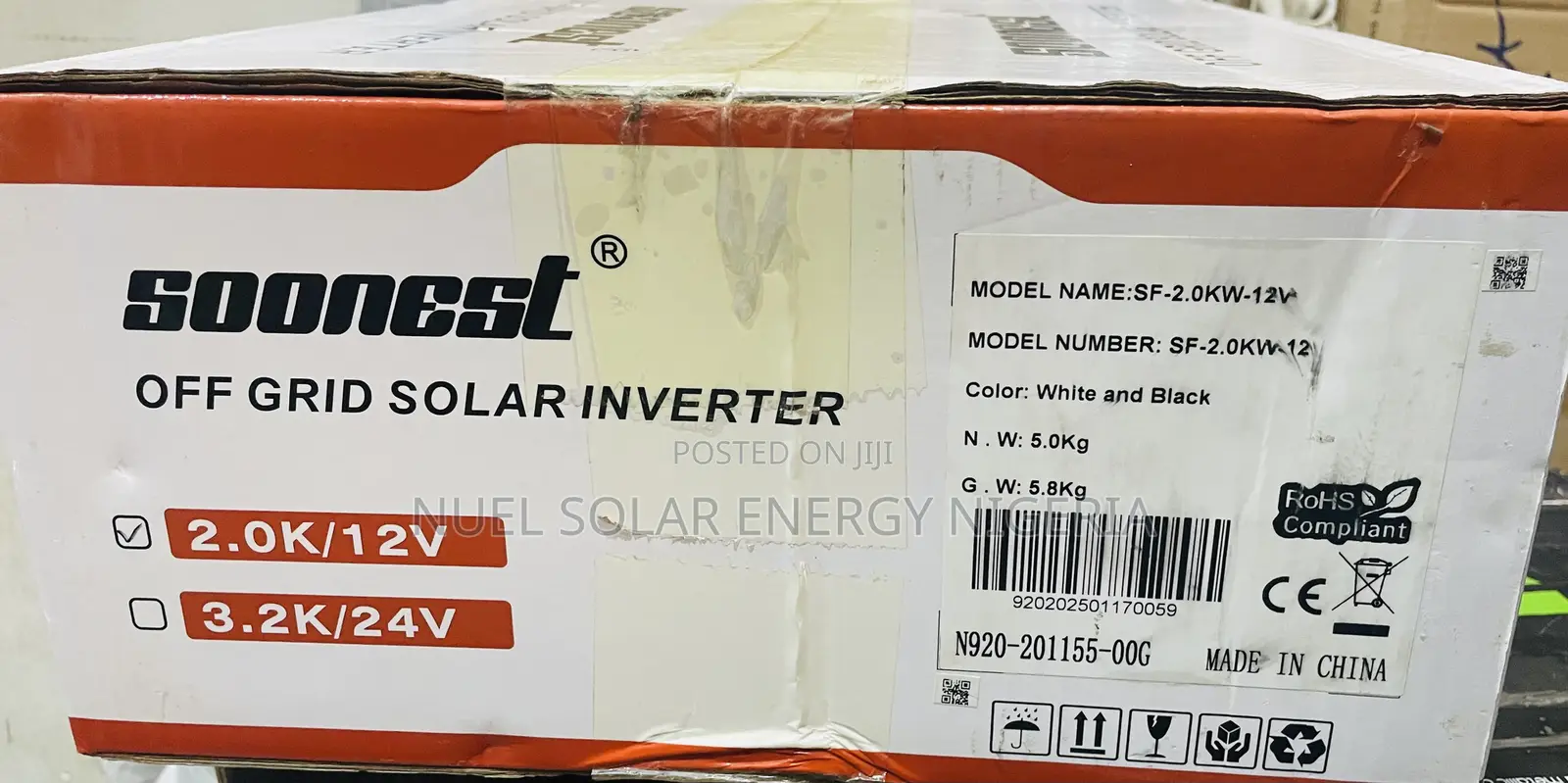 2kva.12v Soonest Off Grid Solar Inverter