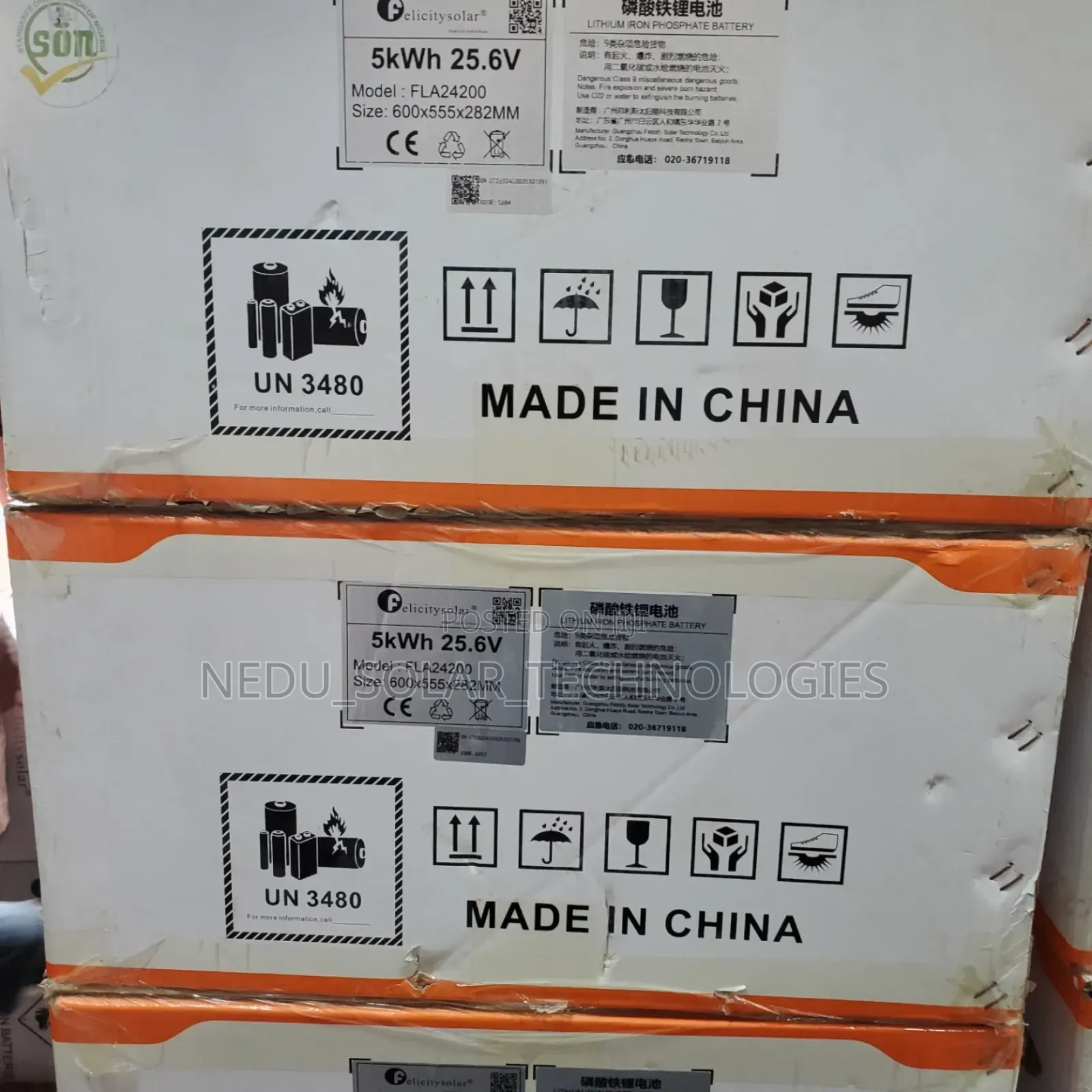 5kwh 25.6v Felicity Lithium Battery Flat Model