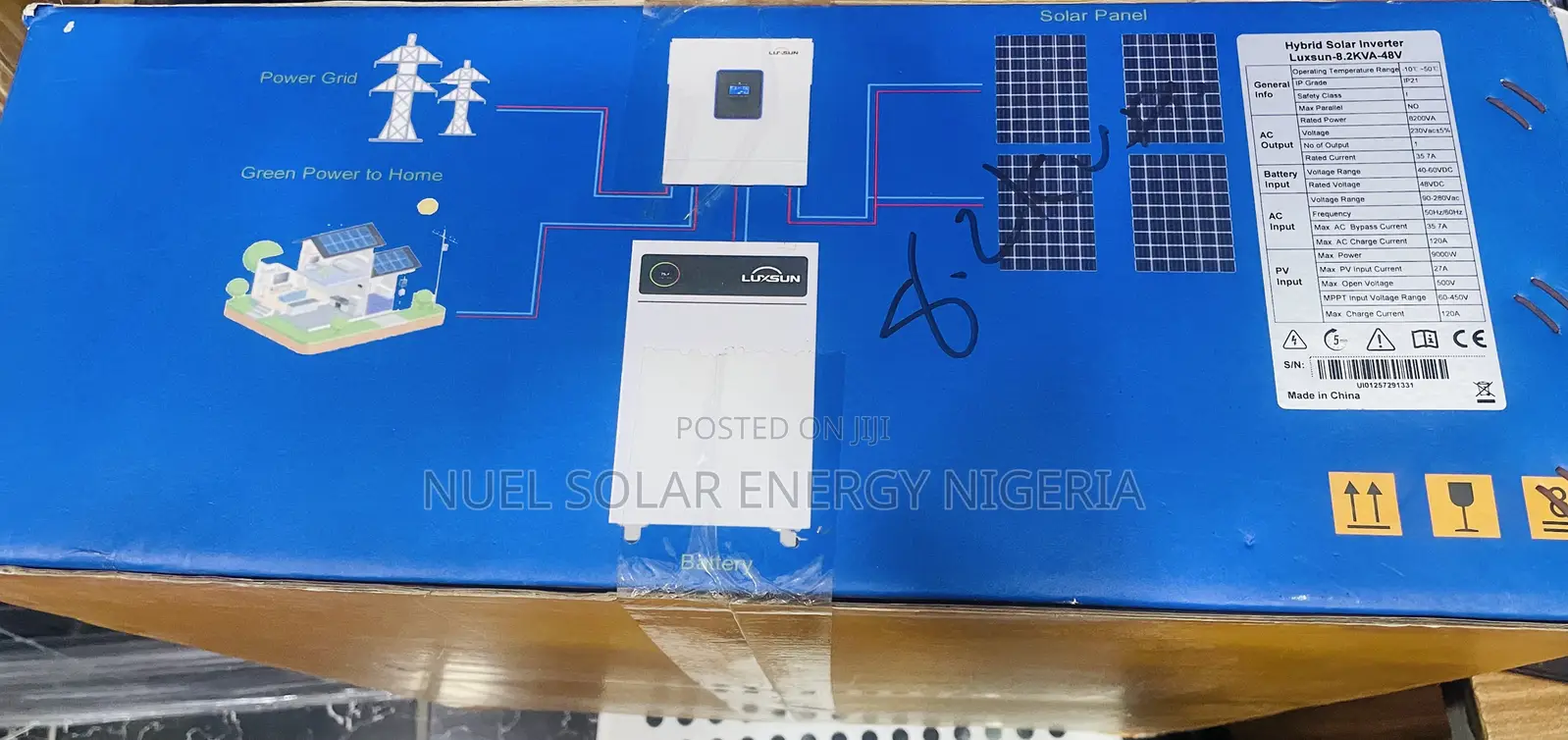 Hybrid Solar Inverter Luxsun 8.2kva.48v
