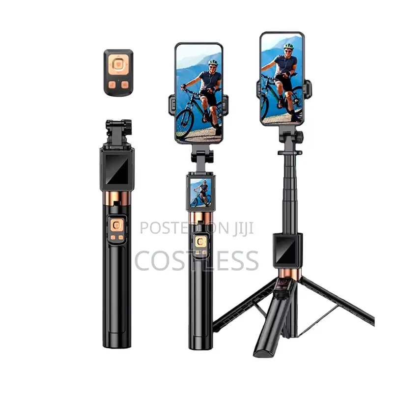 Auto Face Tracking Selfie Tripod Stand With Screen