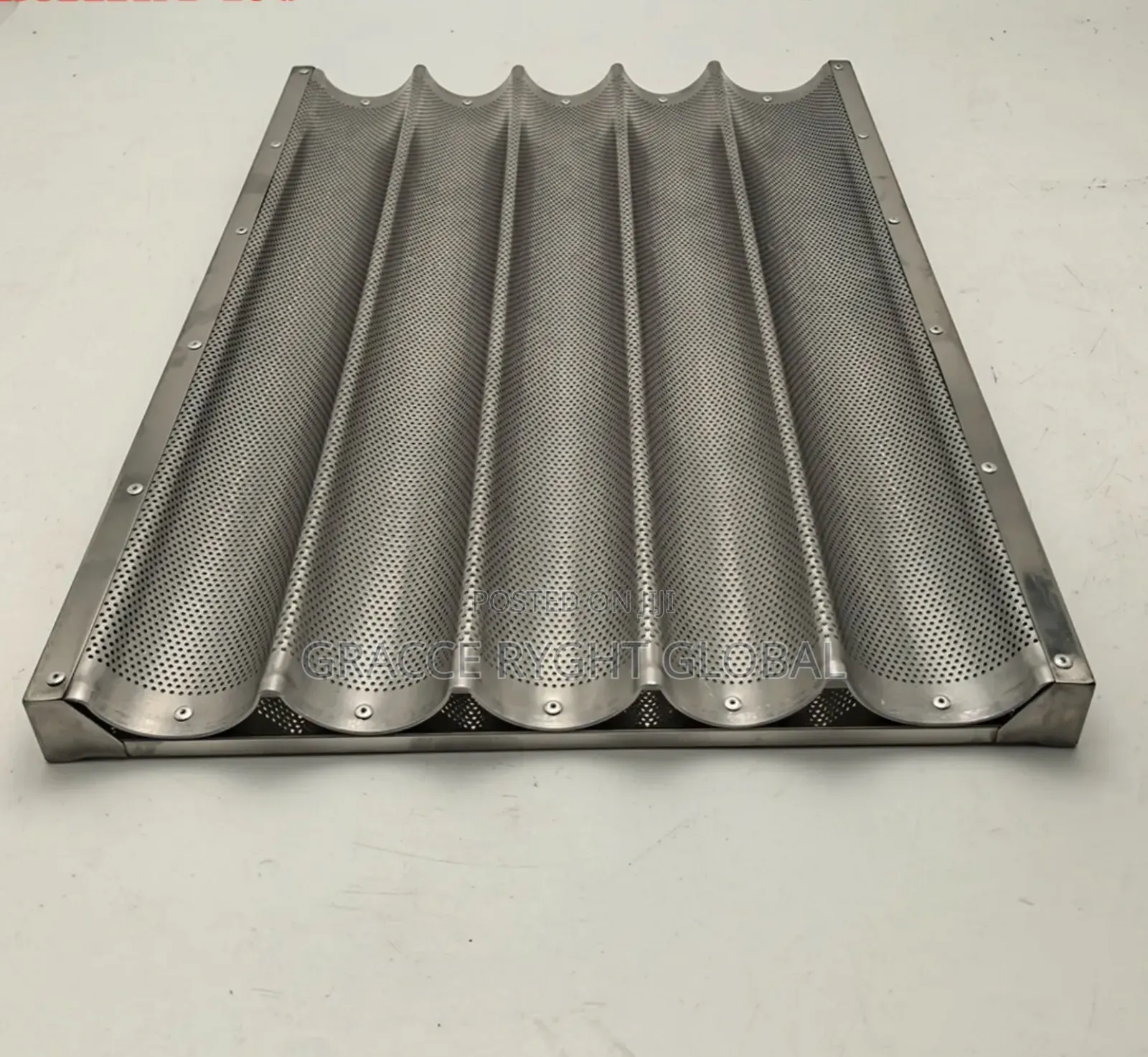 5 Loaf Aluminum Bagutte/ French Bread Pan