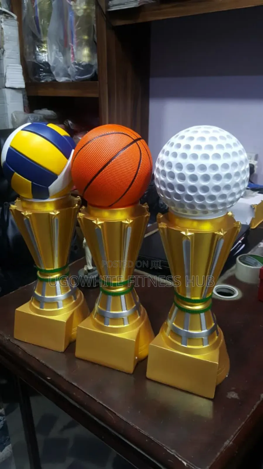 Sports Competition Resin Trophies Featuring Different Ball