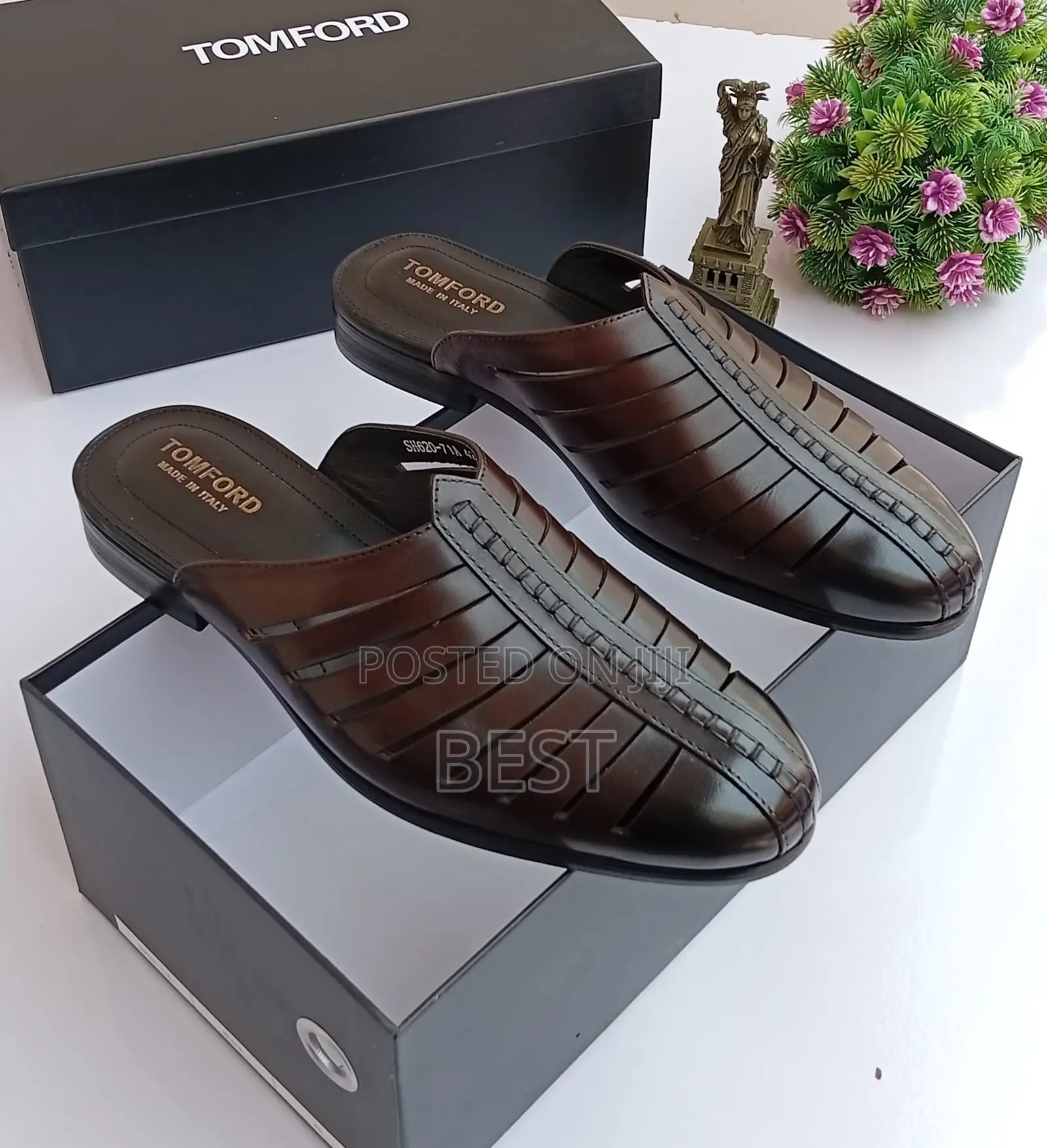 Classic Men’S Italian Luxury Pure Leather Half Shoe