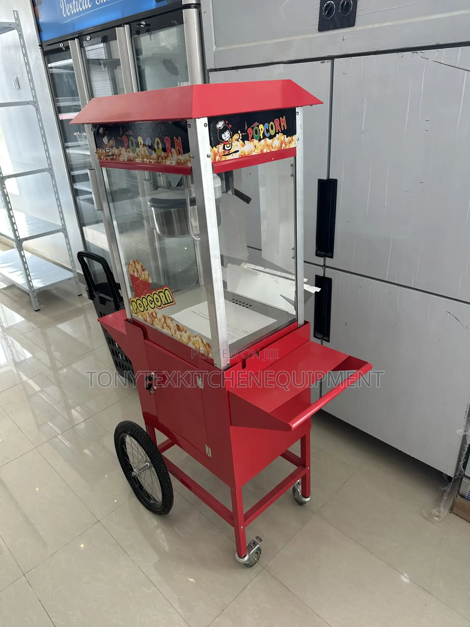Commercial Popcorn Machine With Cart