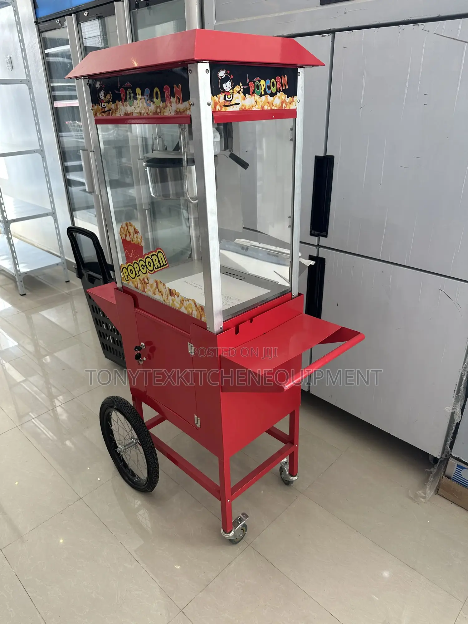 Commercial Popcorn Machine With Cart