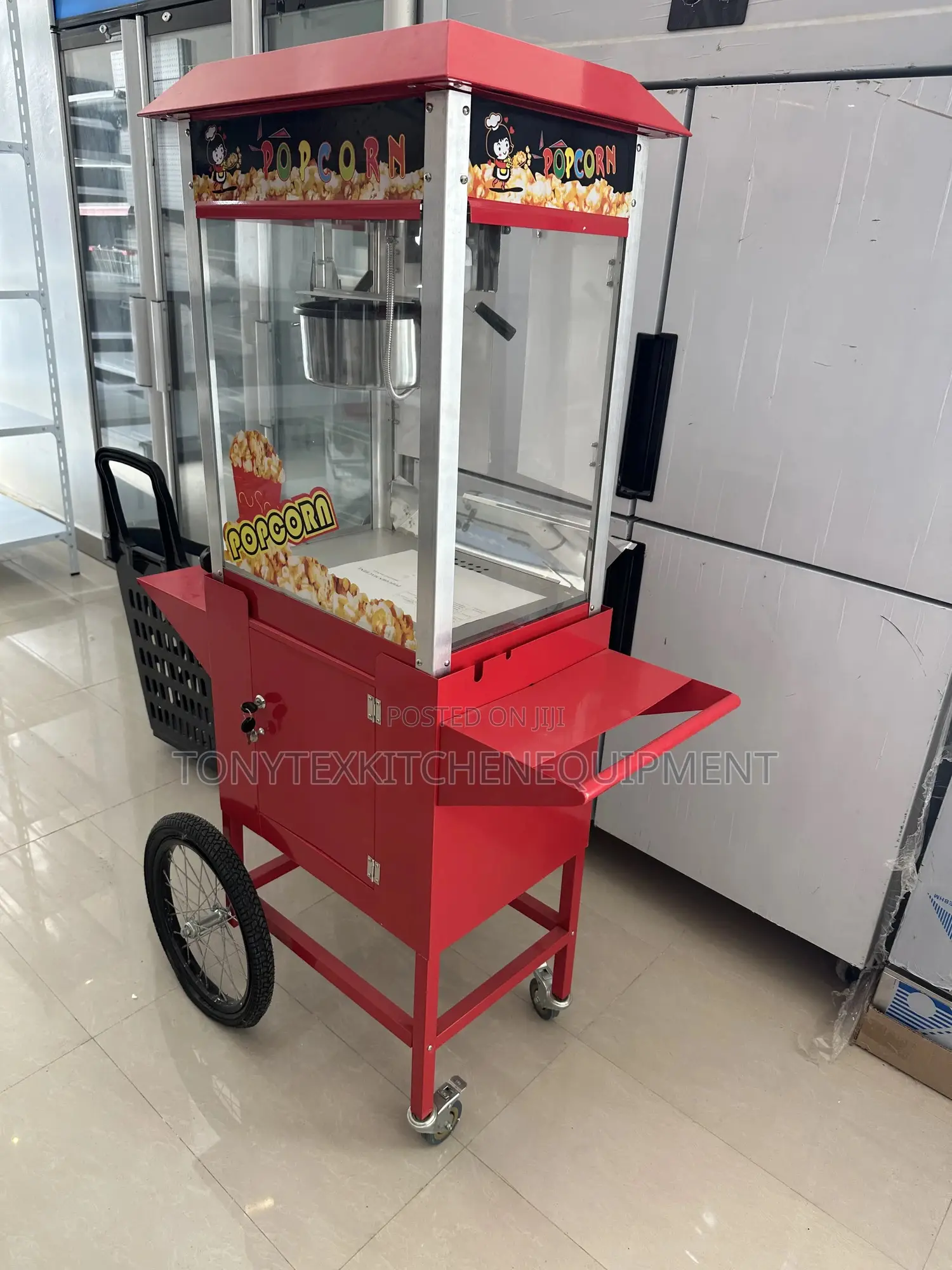 Commercial Popcorn Machine With Cart