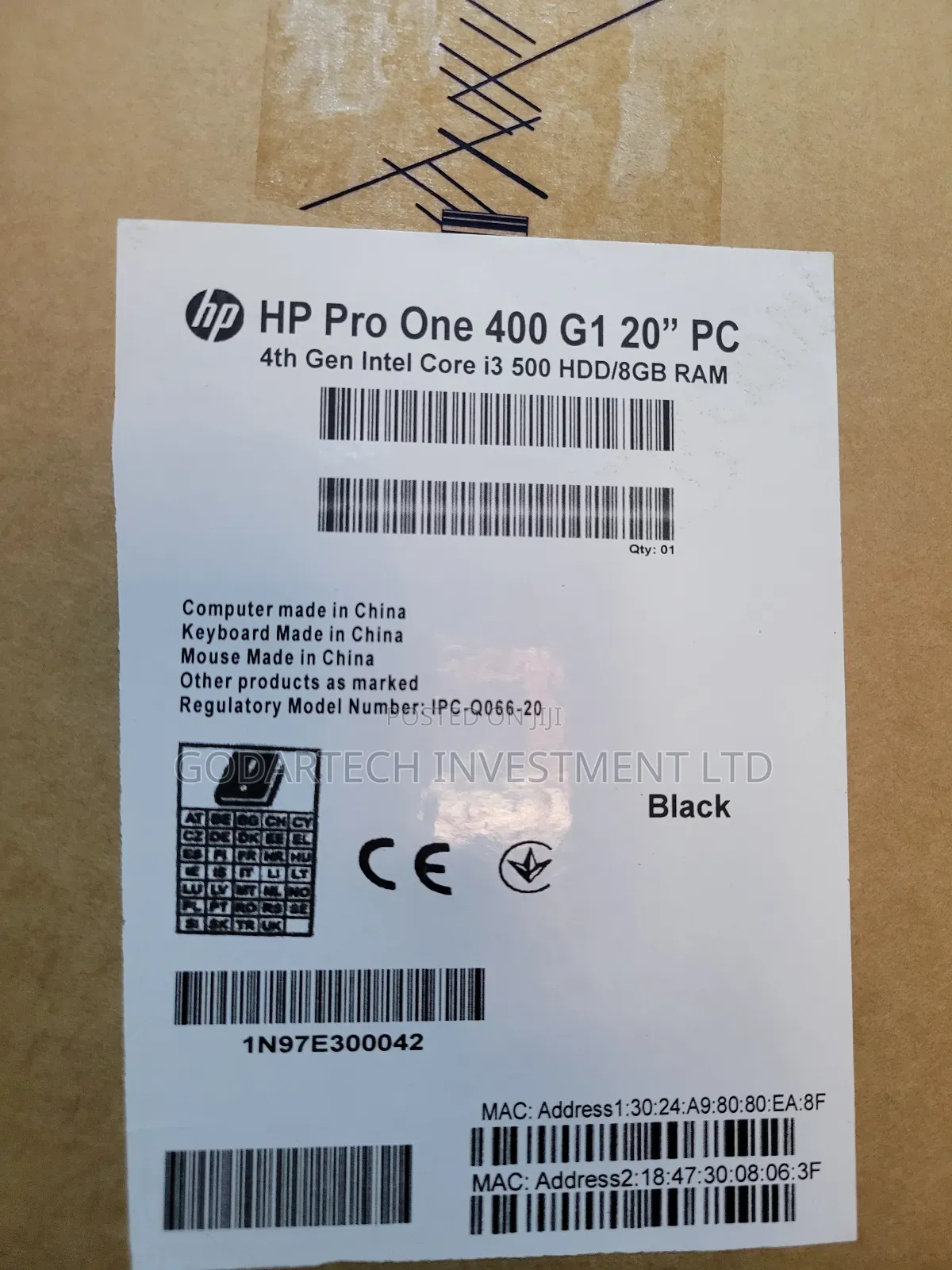 New Desktop Computer HP AiO 20 8GB Intel Core i3 HDD 500GB