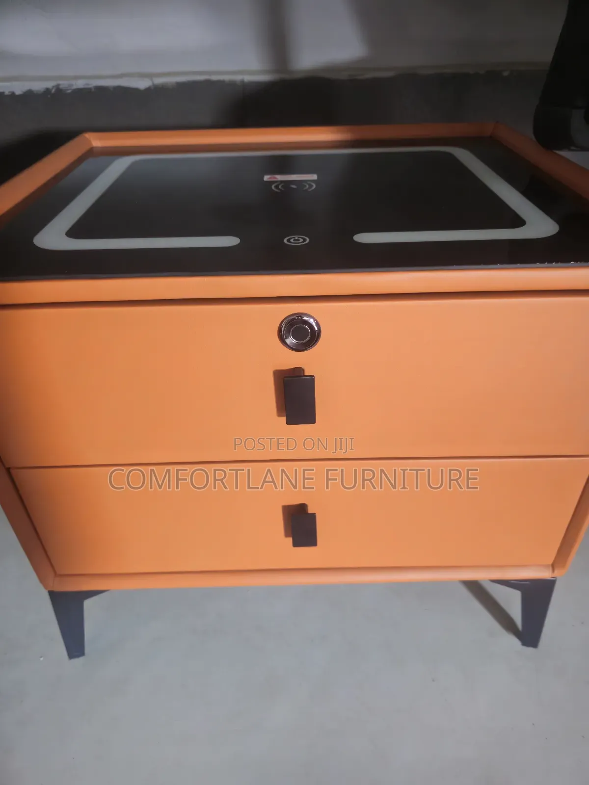 Smart Bedside Table With Charging Spot, Led Light and Music
