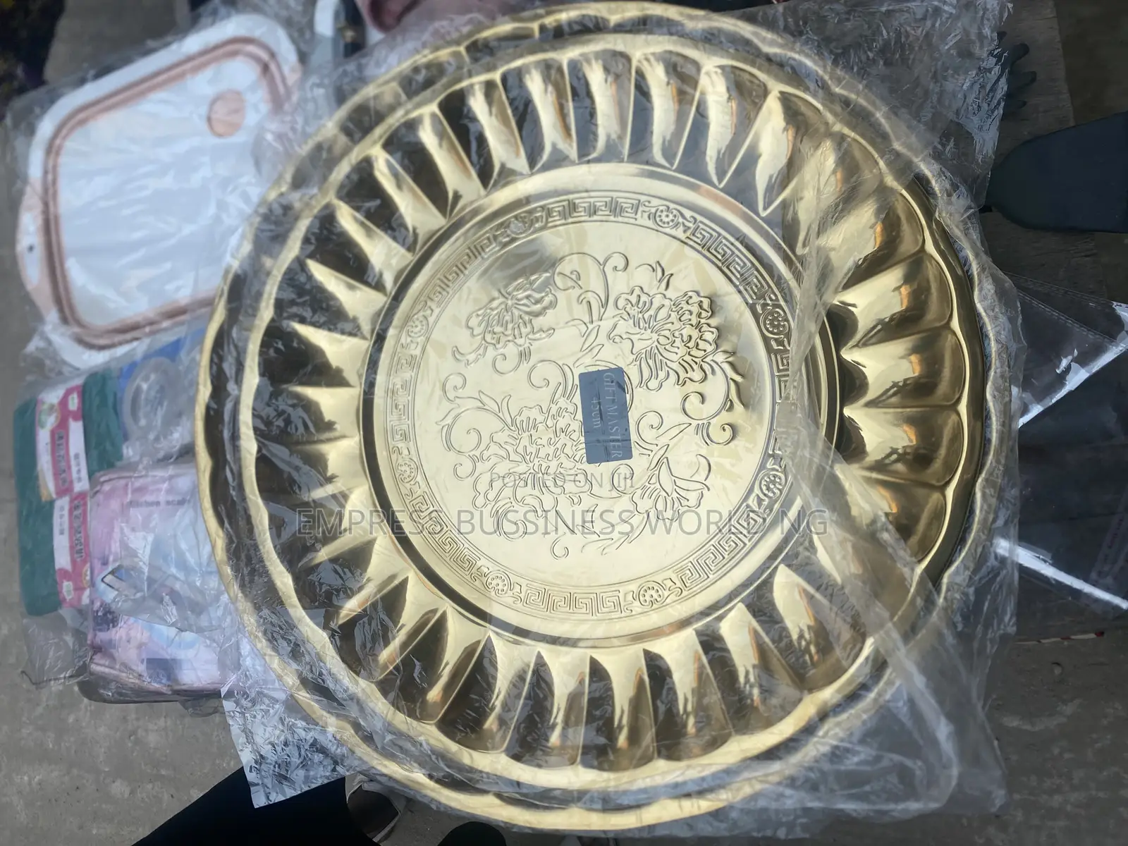 Gold Serving Tray-2 PCS-45cm and 50cm