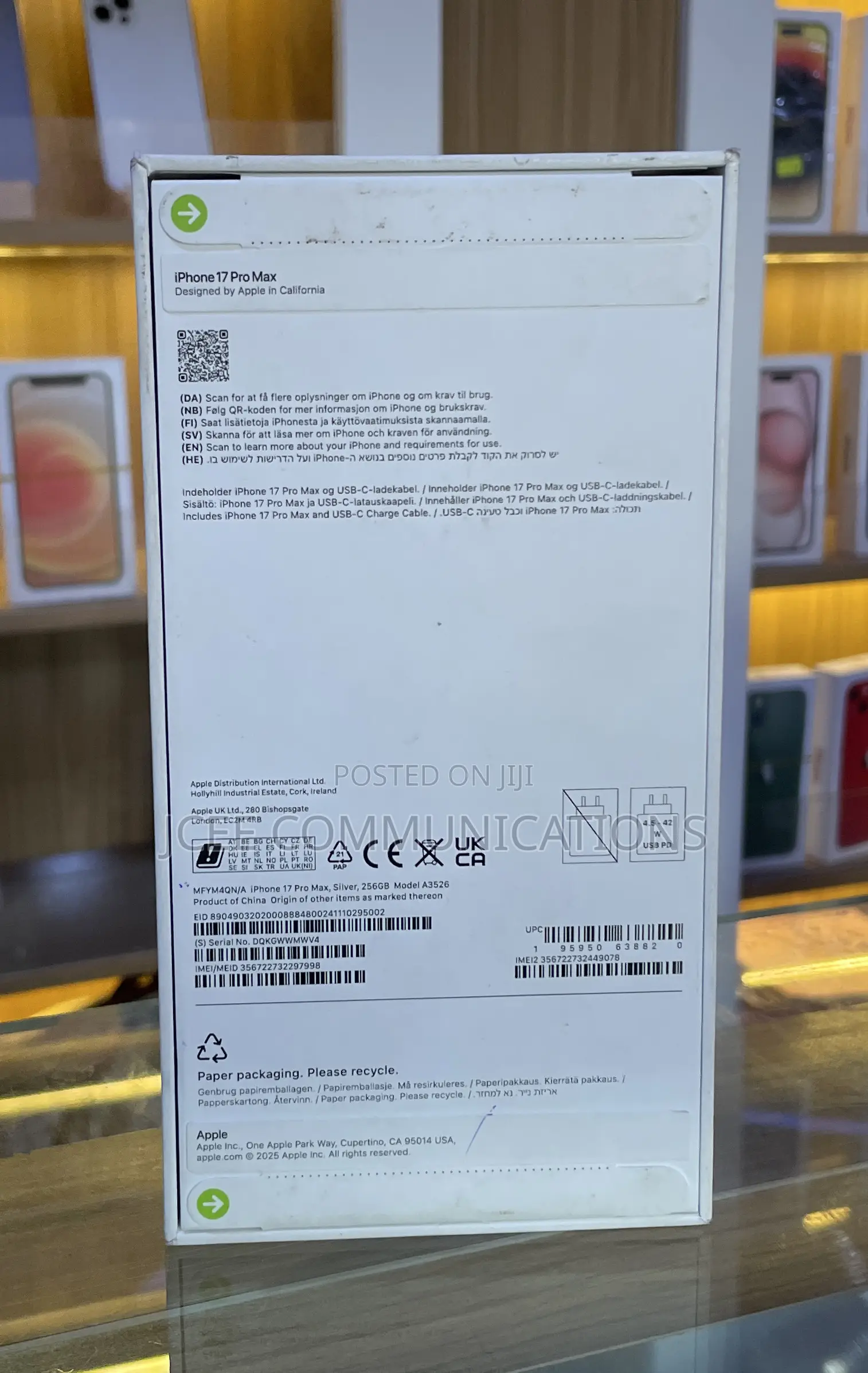 New Apple iPhone 17 Pro Max 256 GB Silver
