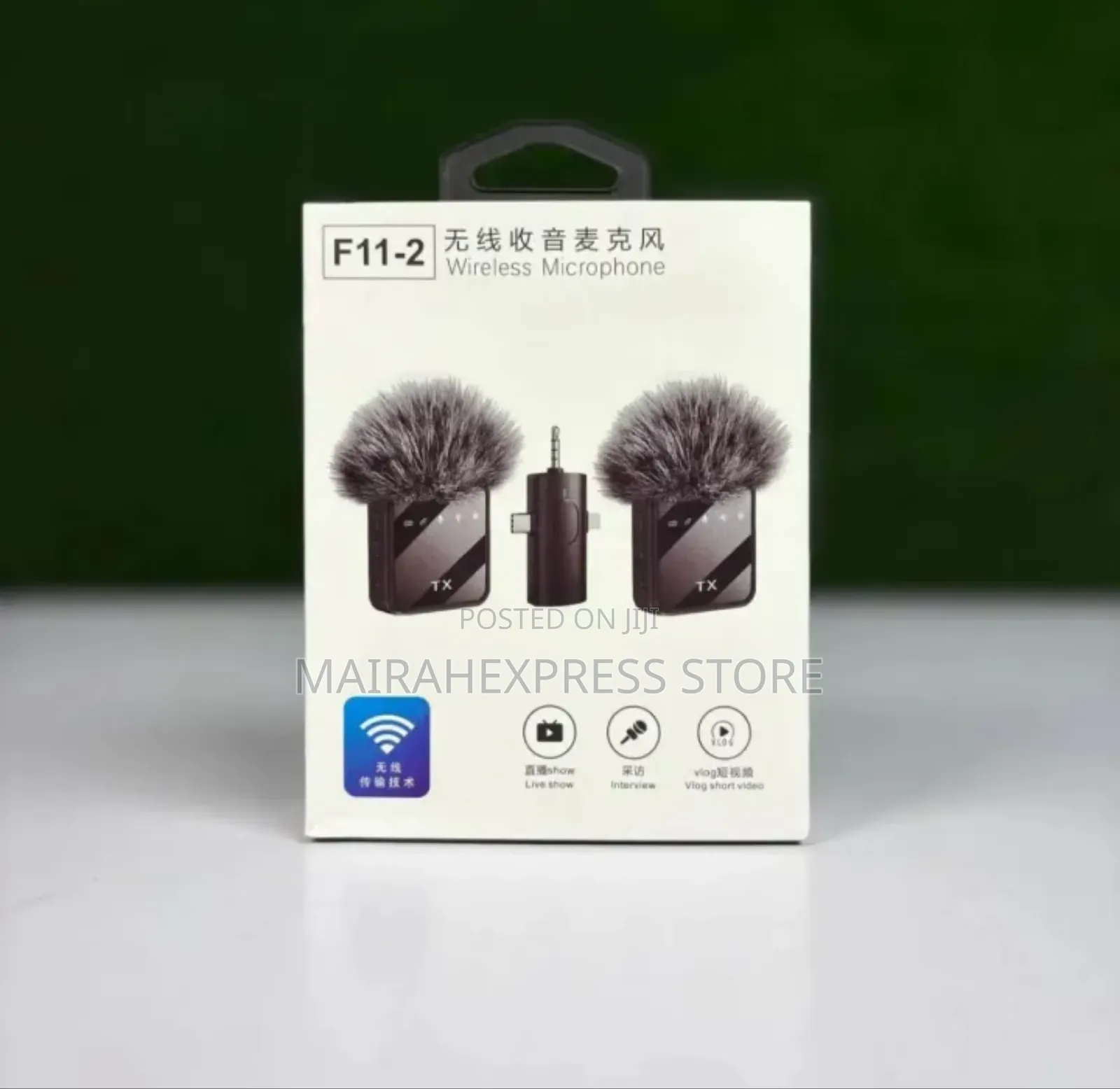 F11-2 3in1 Wireless Microphone, Noise Cancellation Wireless Mic