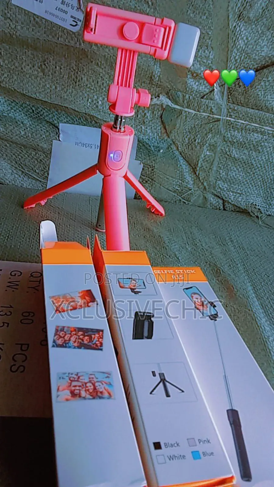 Small Selfie Stick With Light