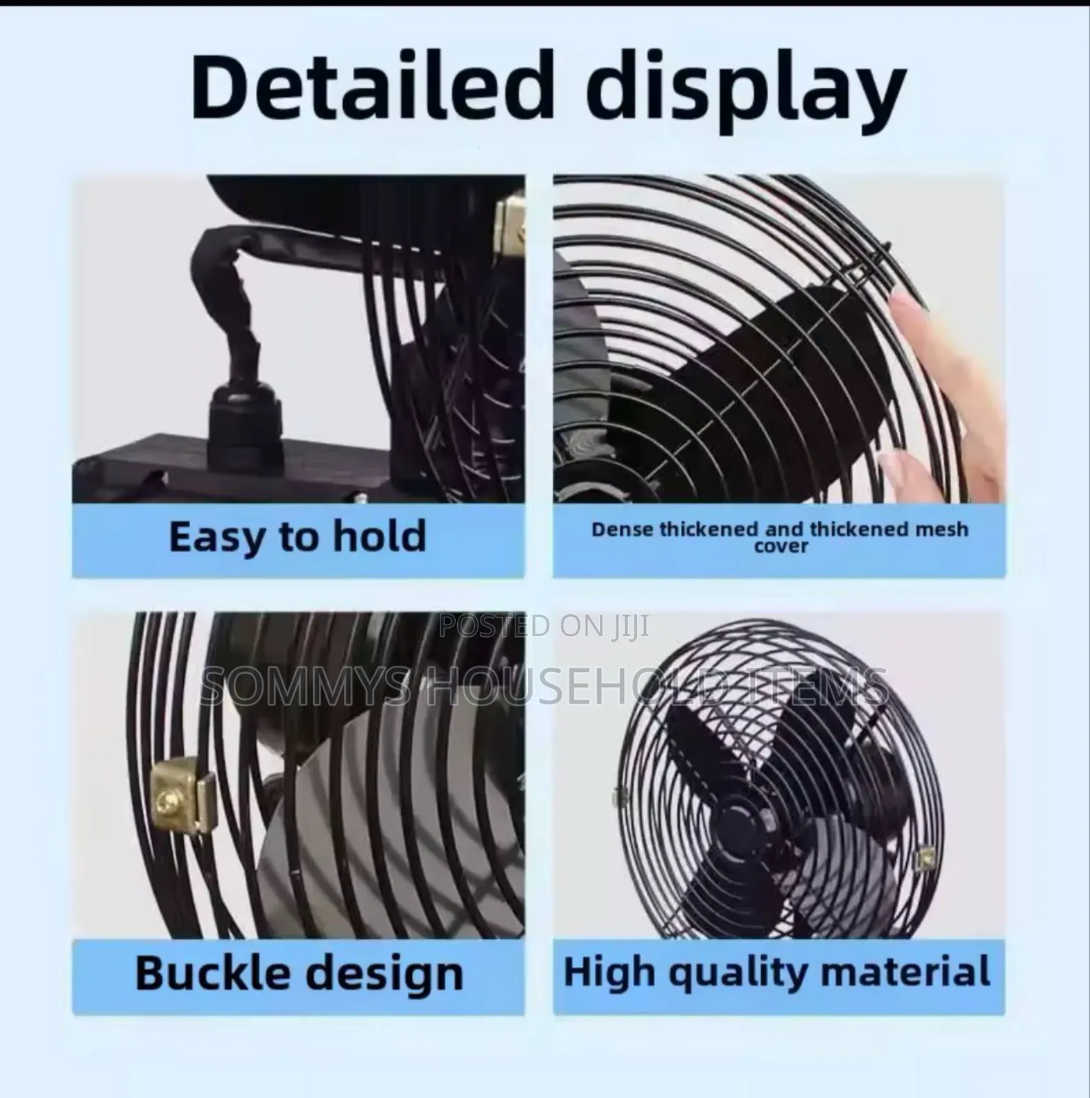 Portable Wireless Charging Fan With 2rechargeable Batteries