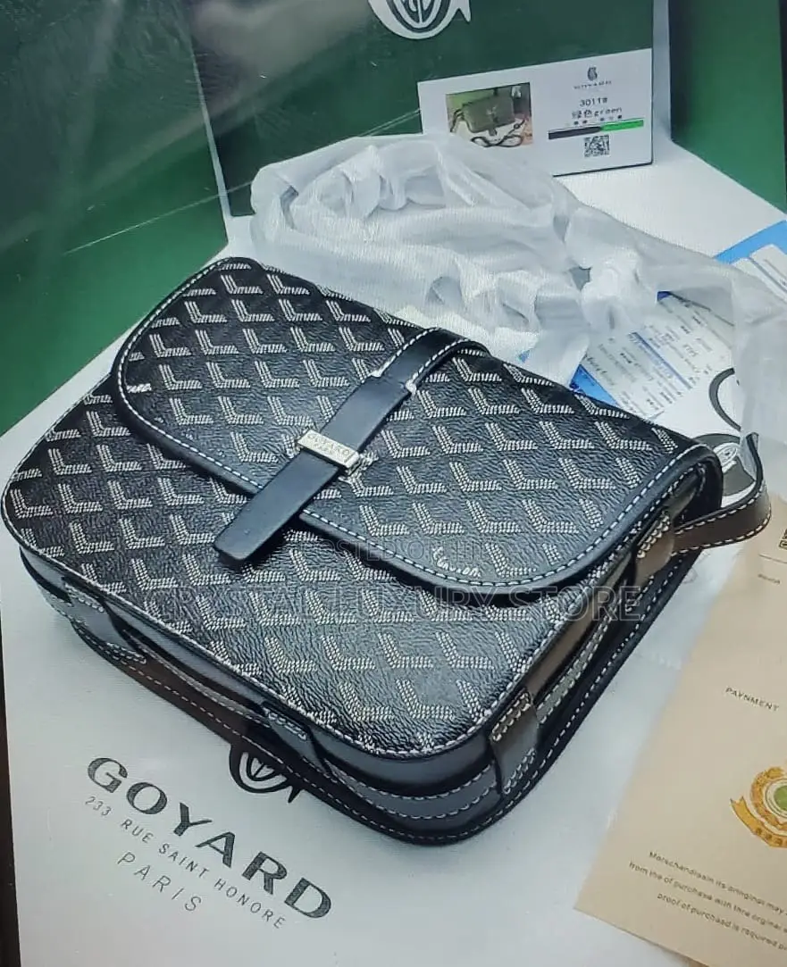 Goyard Quality Luxury Men Genuine Leather Cross Bag