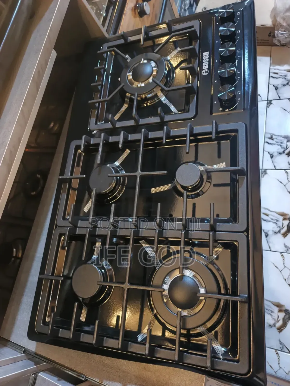 Quality Bosch New Latest Design Built-in Black Stainless 5 Burners Gas
