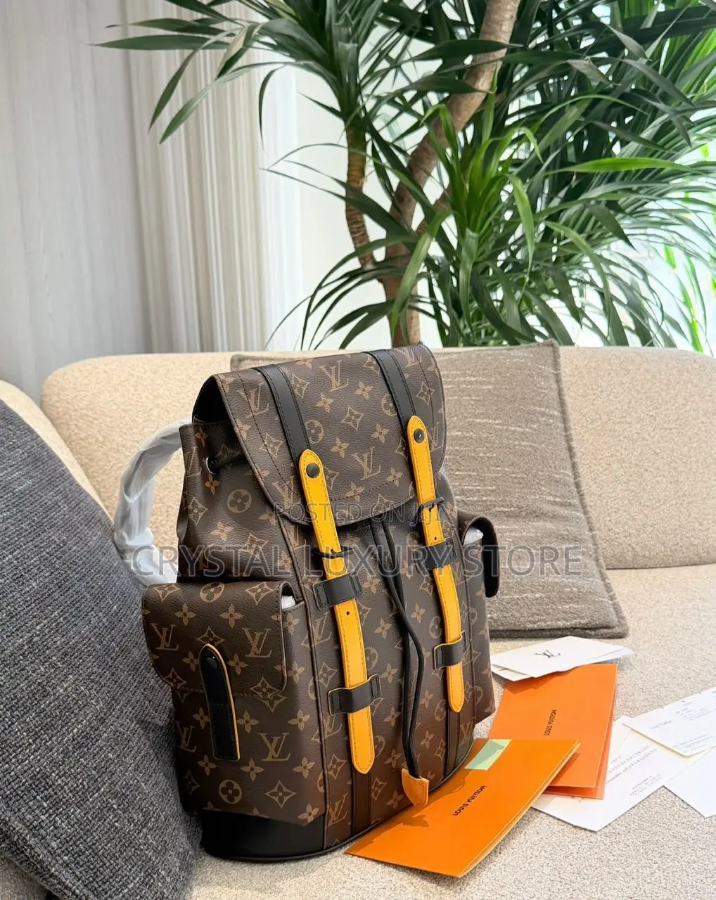 Louis Vuitton Quality Luxury Men Genuine Leather Backpack