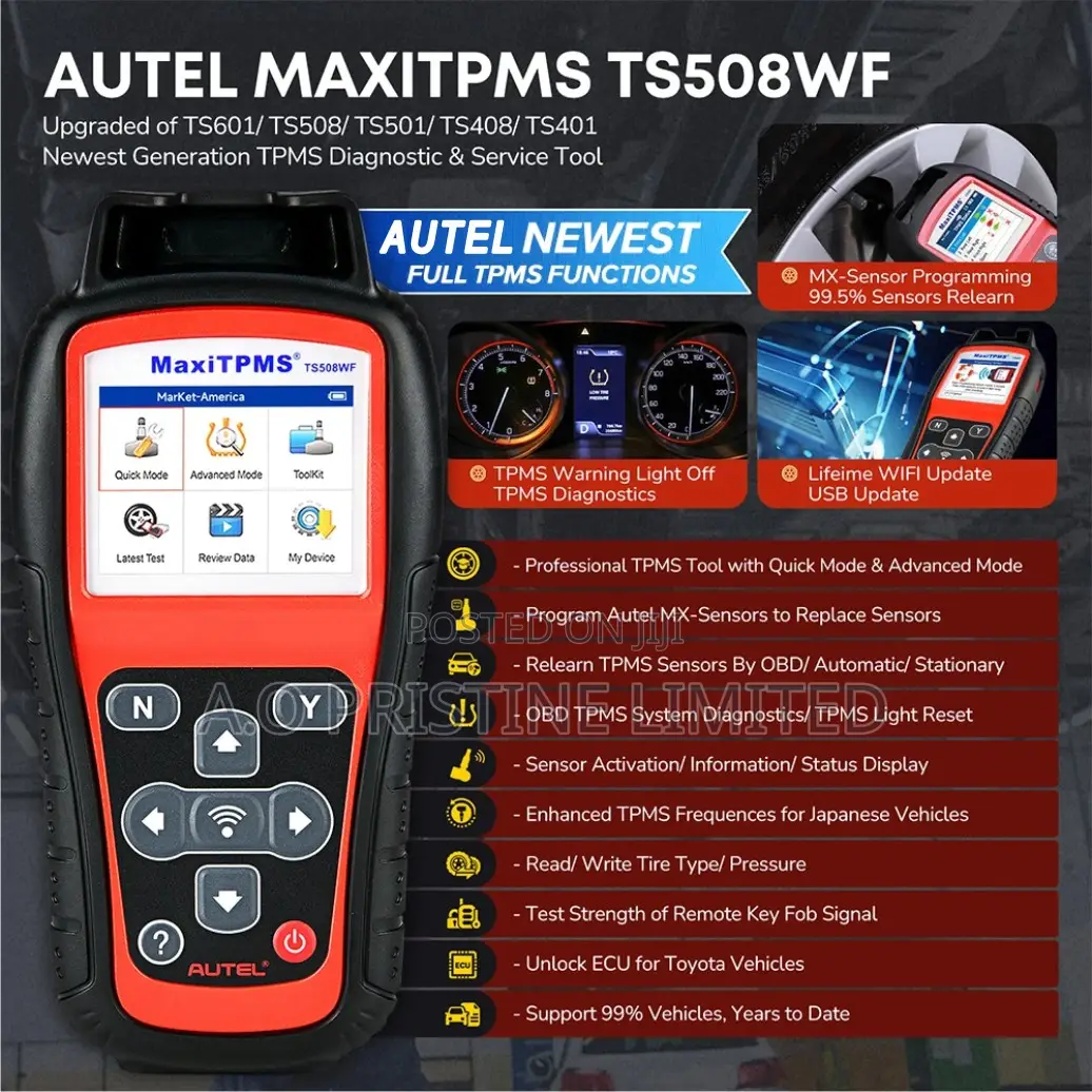 Autel Maxitpms Ts508wf Car TPMS Programming Relearn Tool