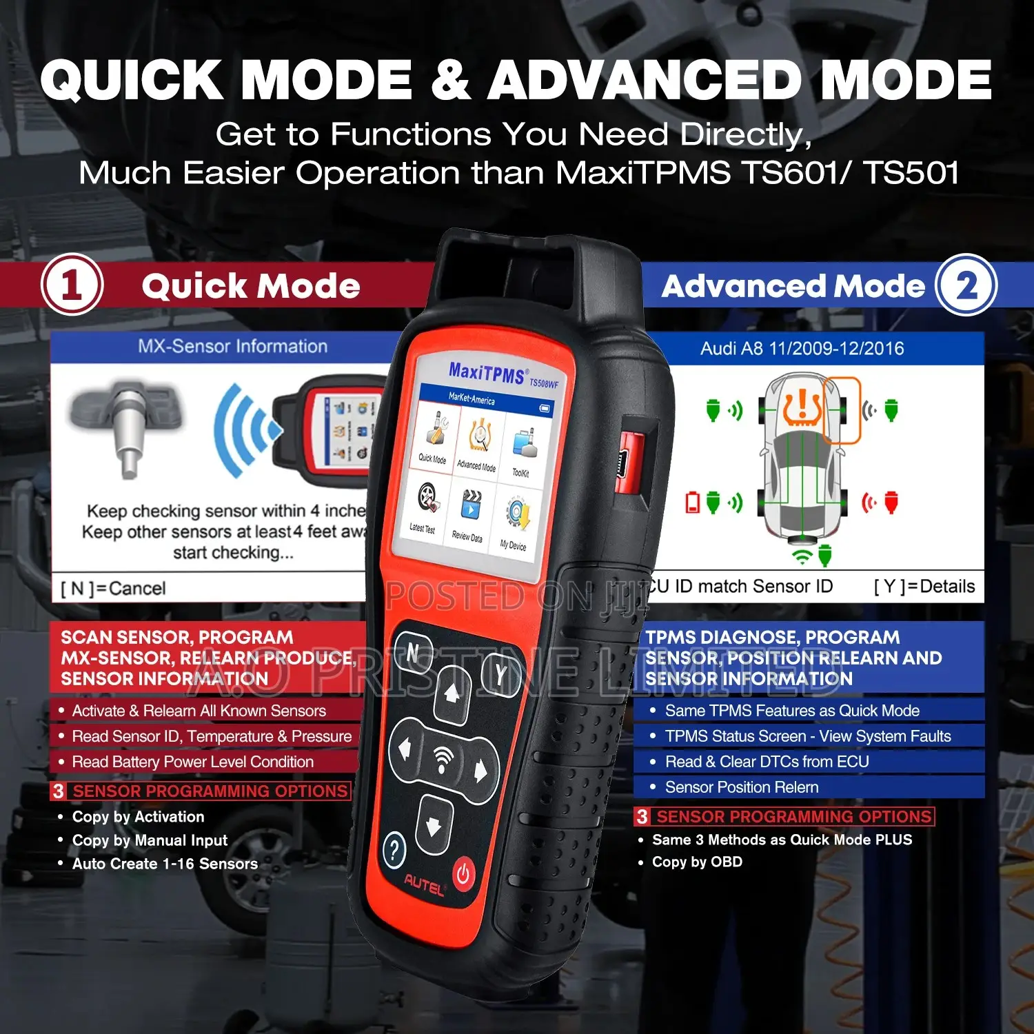 Autel Maxitpms Ts508wf Car TPMS Programming Relearn Tool