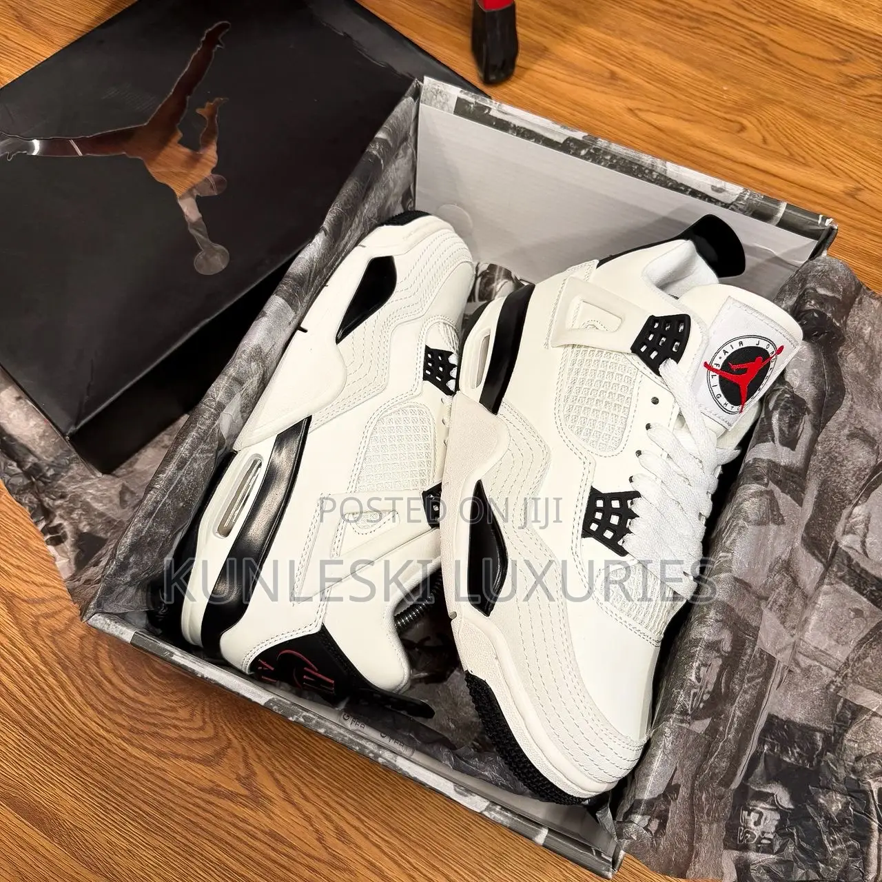Original Air Jordan 4 Retro Flight Club White Sneakers