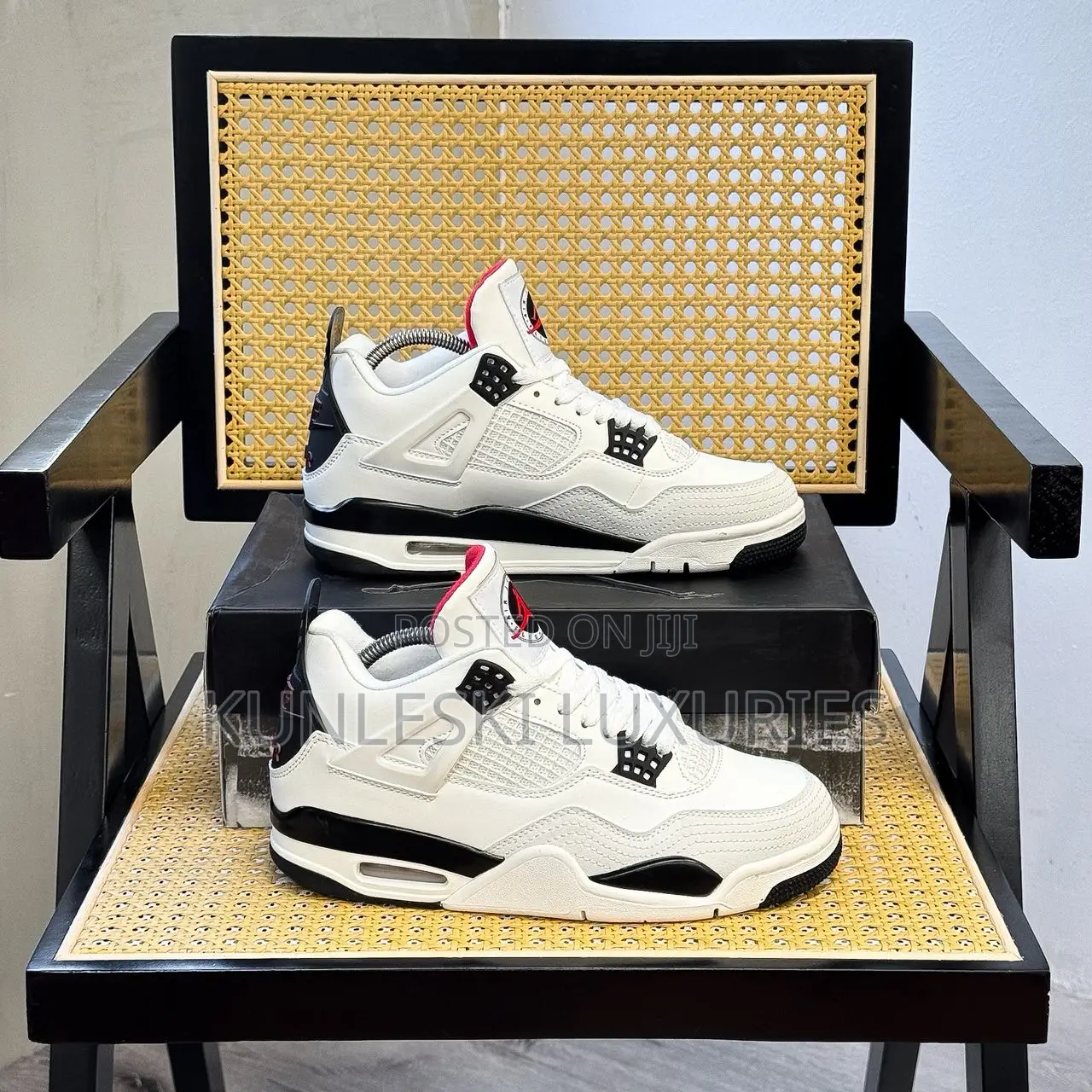 Original Air Jordan 4 Retro Flight Club White Sneakers